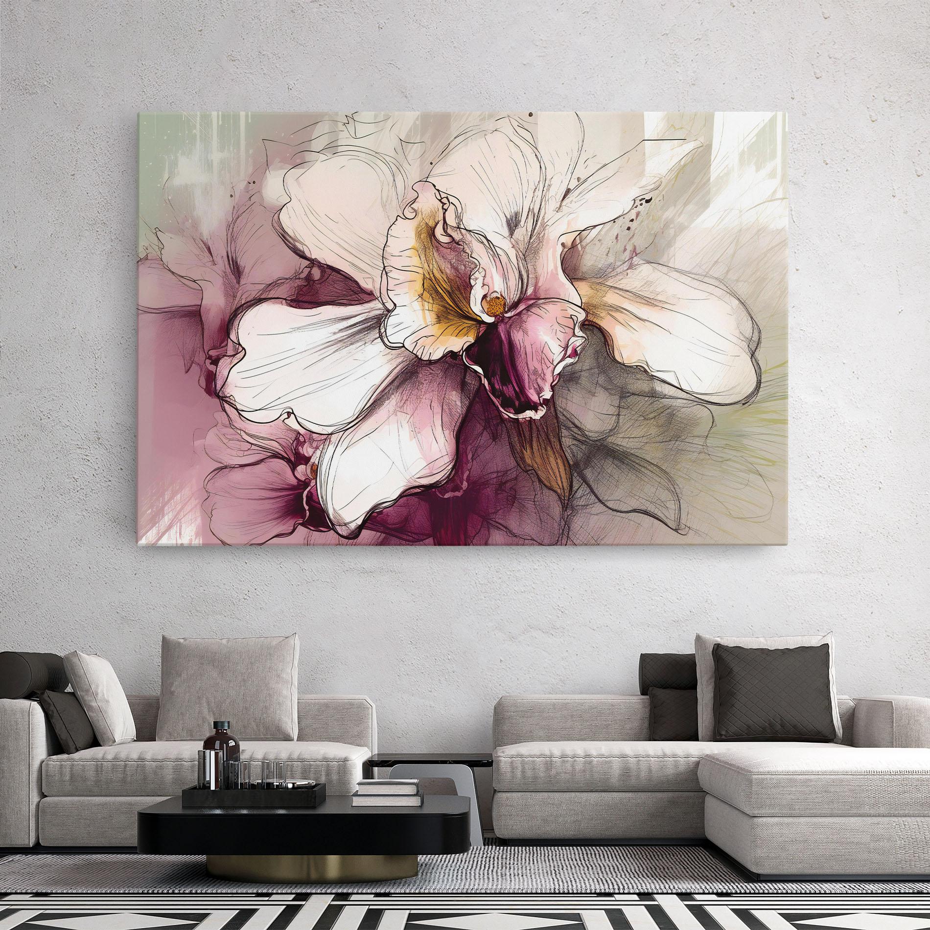 Vászonkép Painted Purple Orchid mockup 2