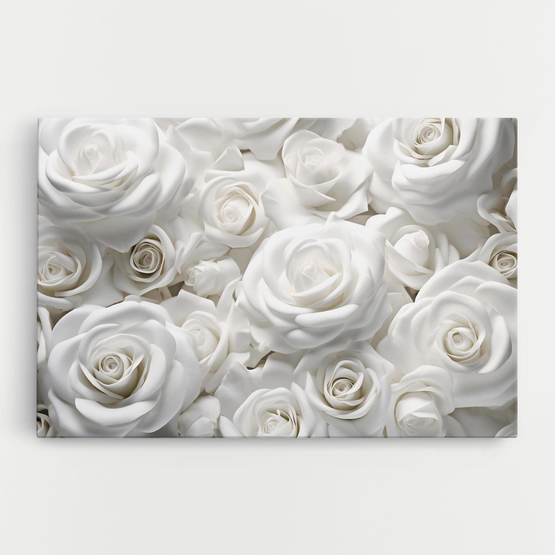 Vászonkép 3d White Roses mockup 0