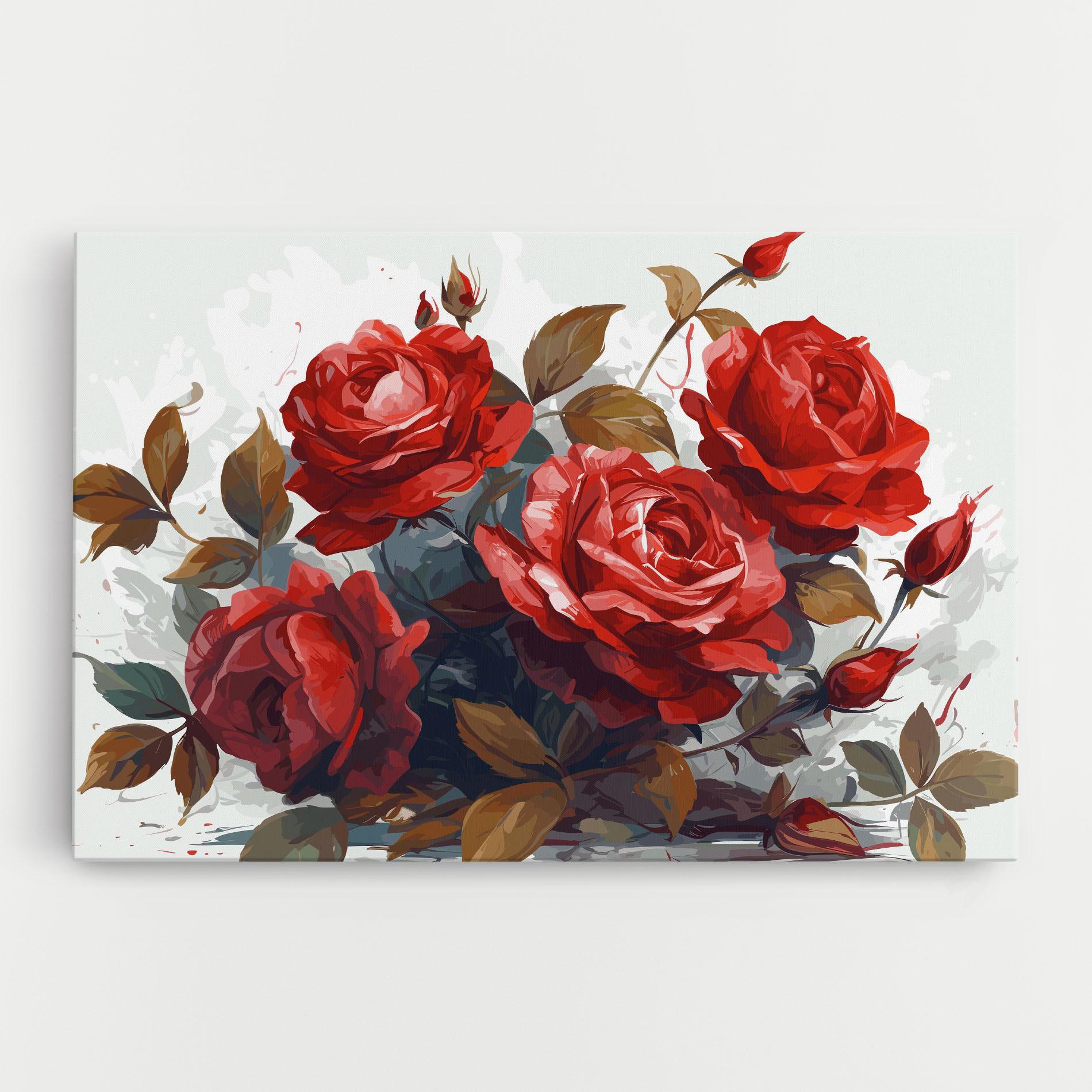 Vászonkép Beautiful Red Roses mockup 0