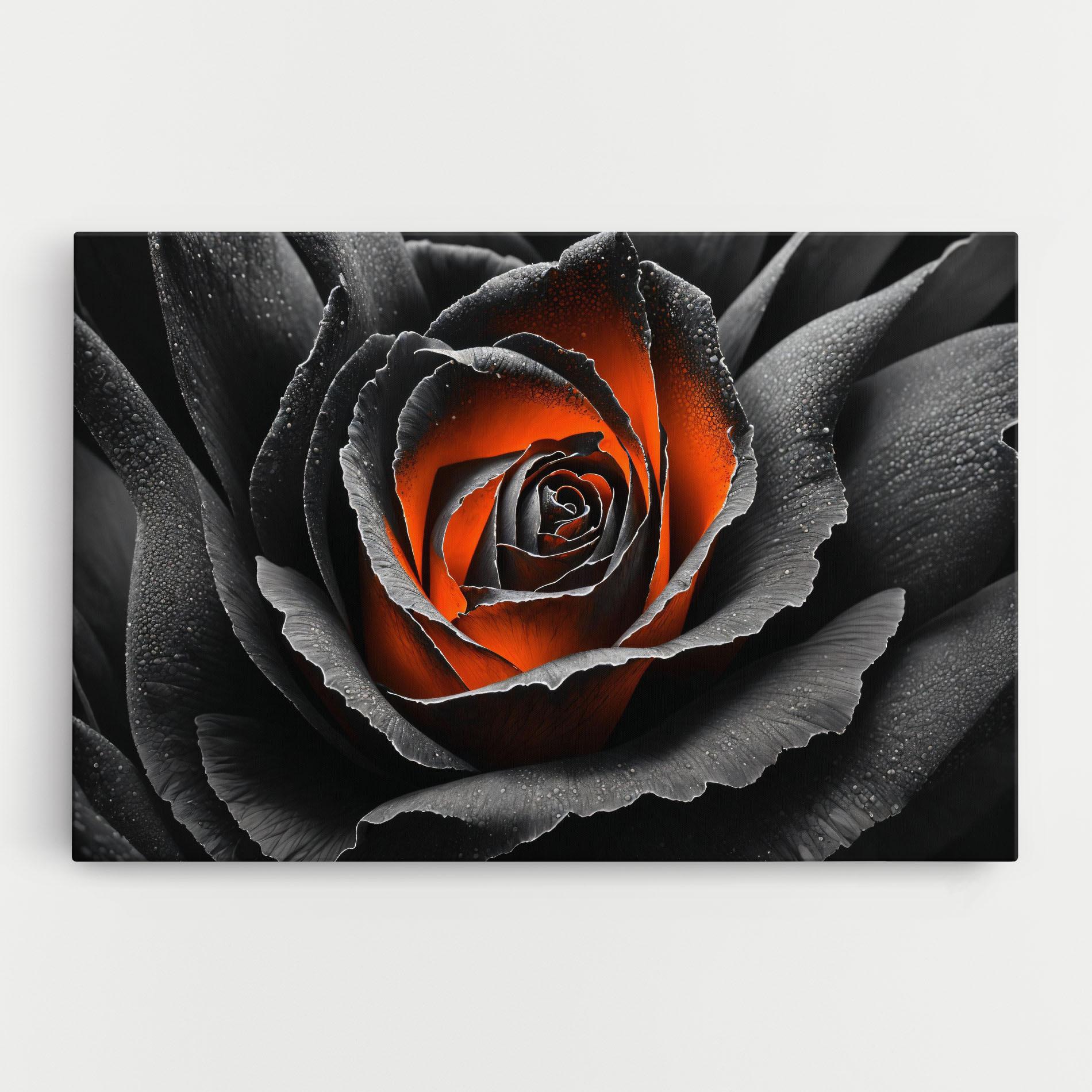 Vászonkép Grey Orange Rose mockup 0