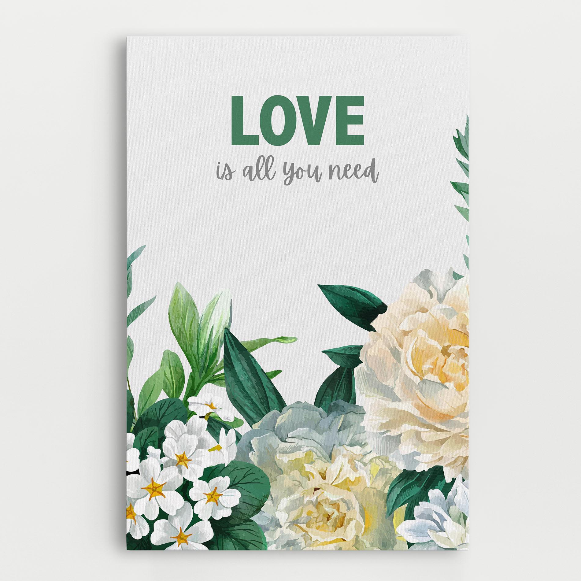 Vászonkép Green Rose Love mockup 0