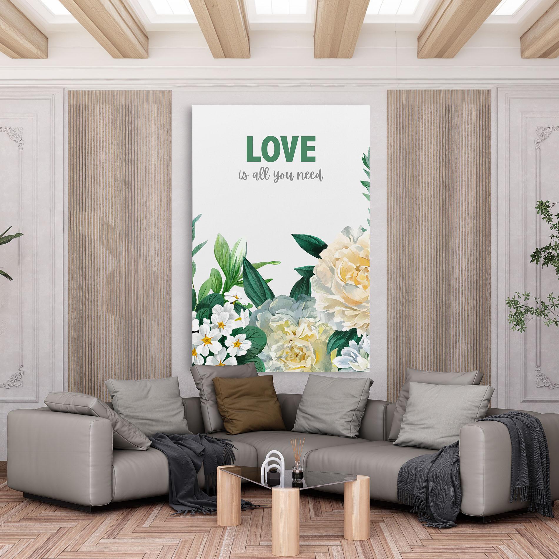 Vászonkép Green Rose Love mockup 6