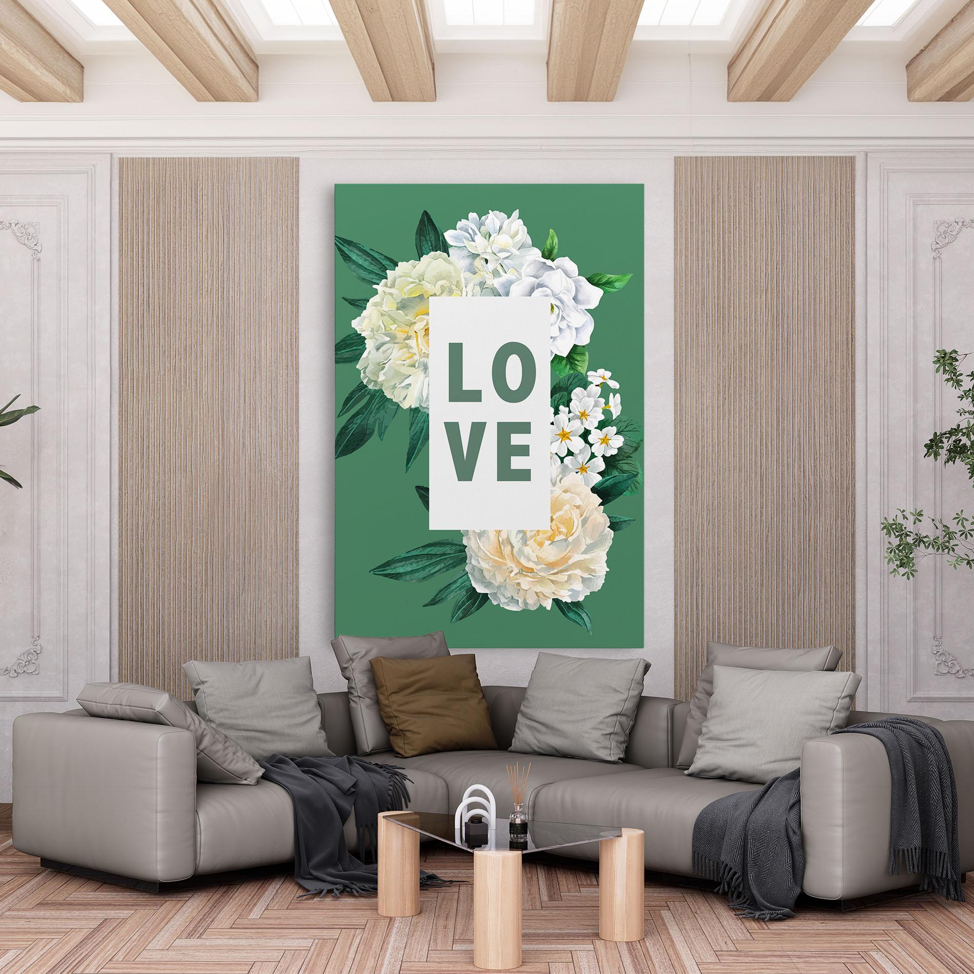Vászonkép Love Green Rose mockup 6