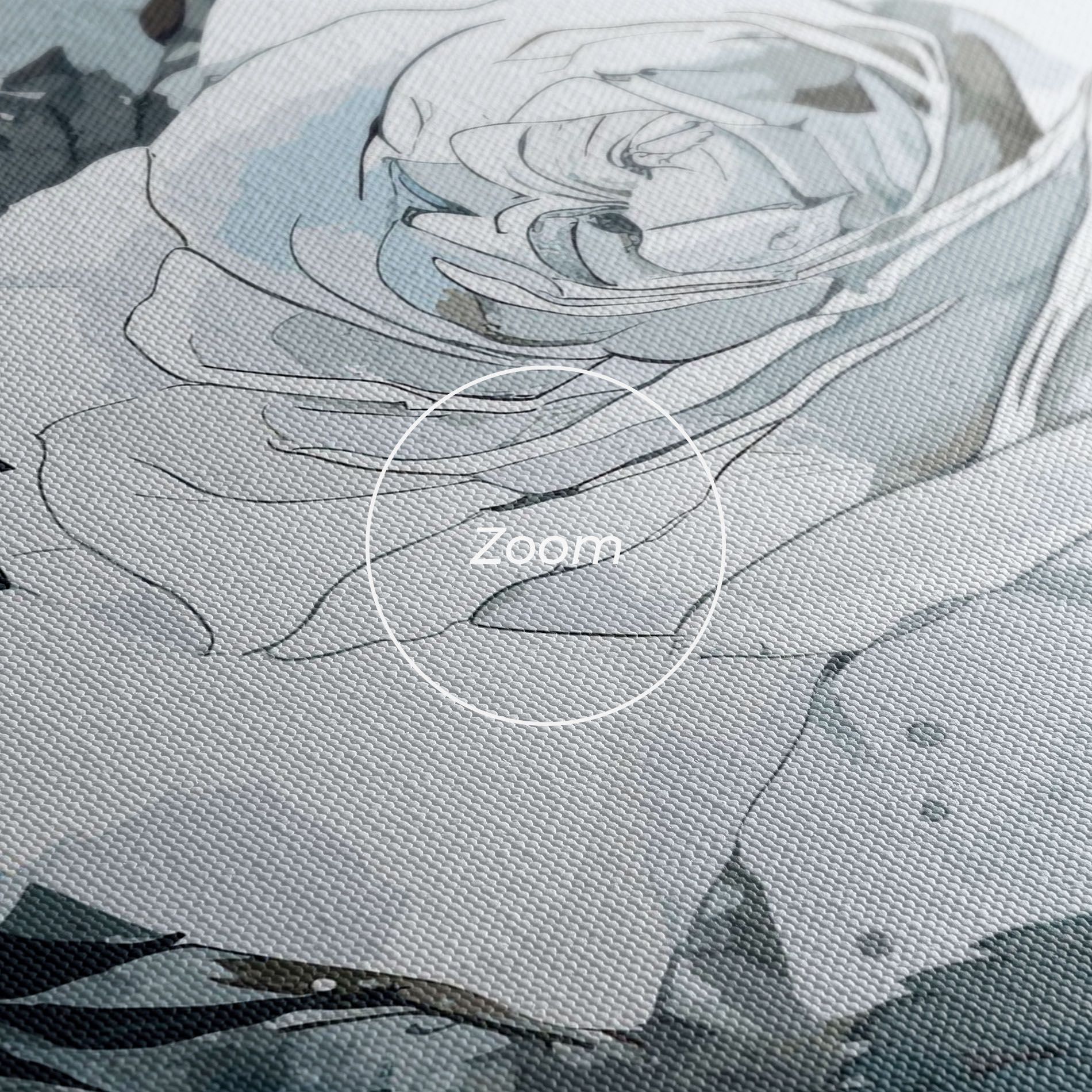 Blue White Rose mockup 3