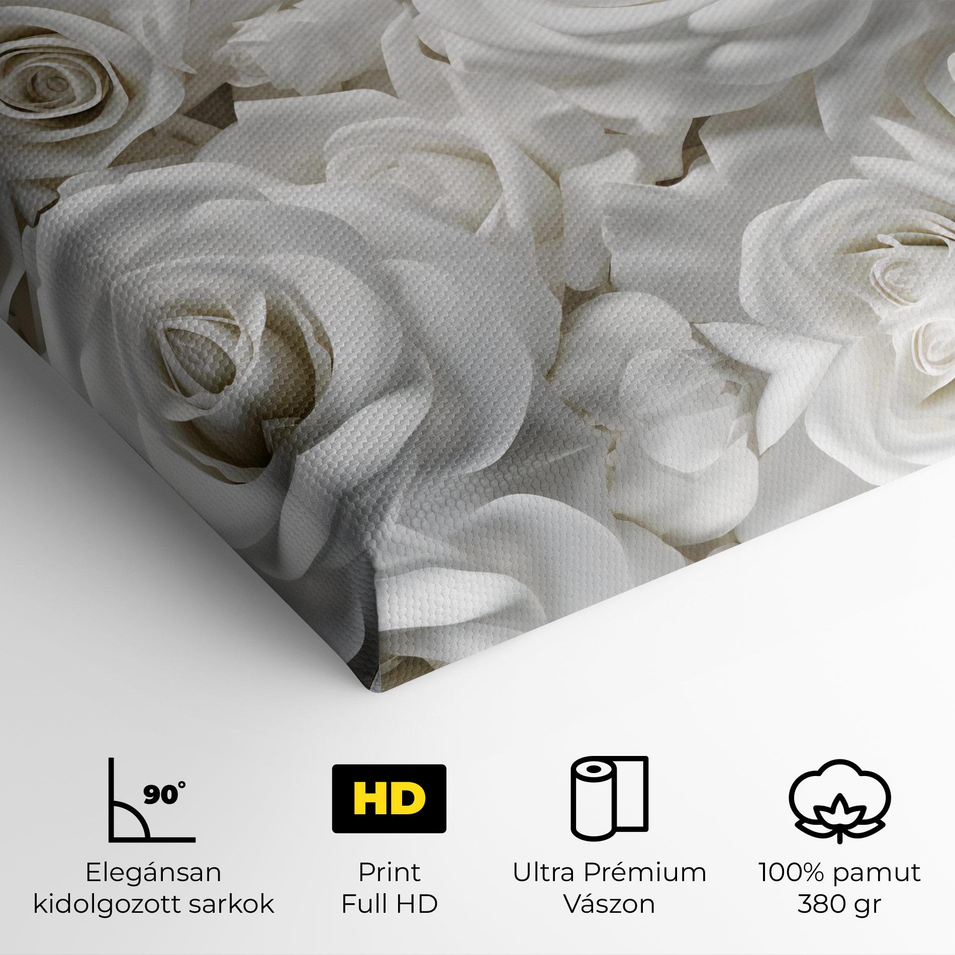 Vászonkép 3d White Roses mockup 4