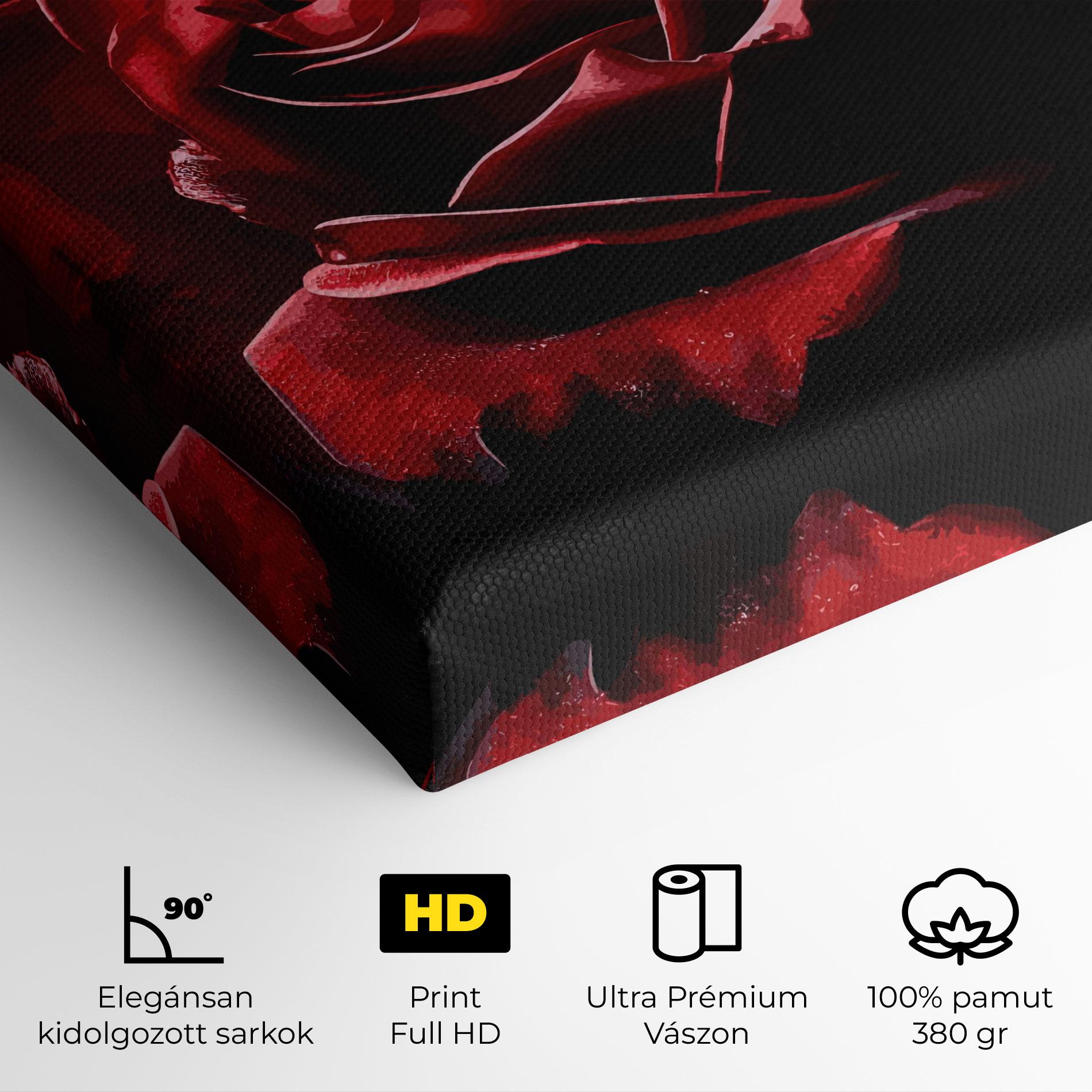 Vászonkép Big Red Rose mockup 4