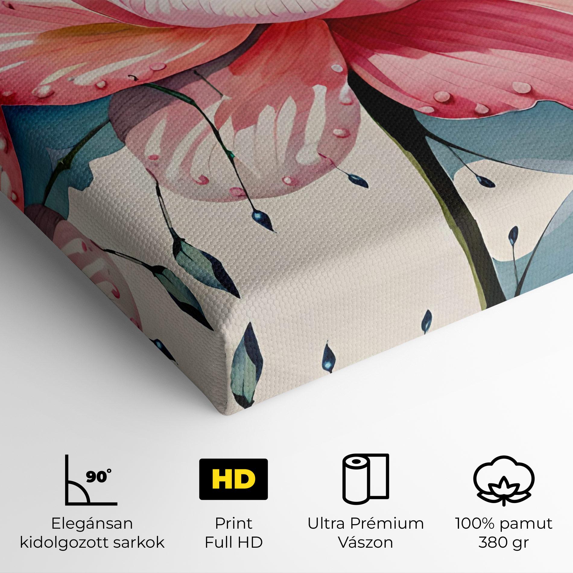 Vászonkép Bih Pink Rose mockup 4