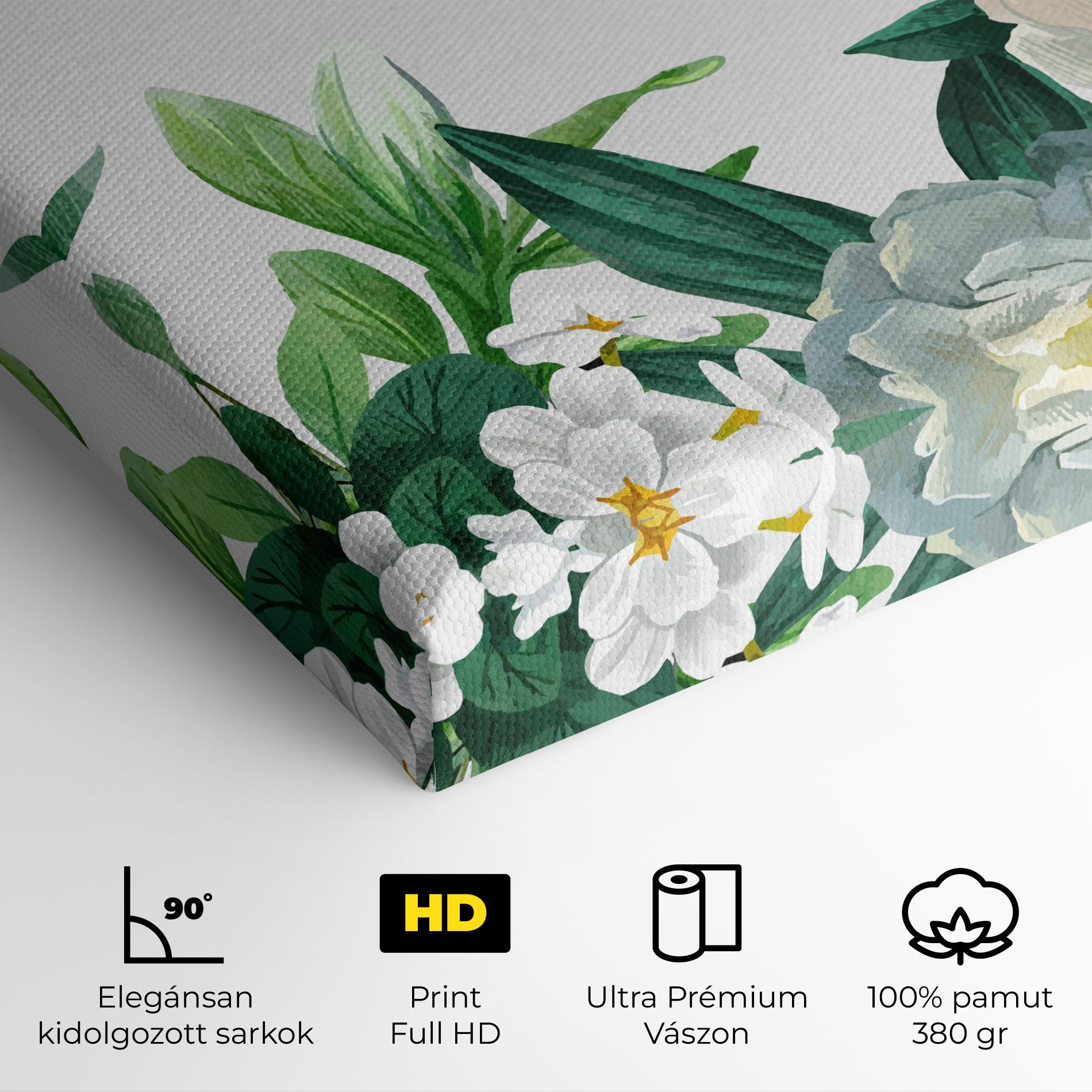 Vászonkép Green Rose Love mockup 4