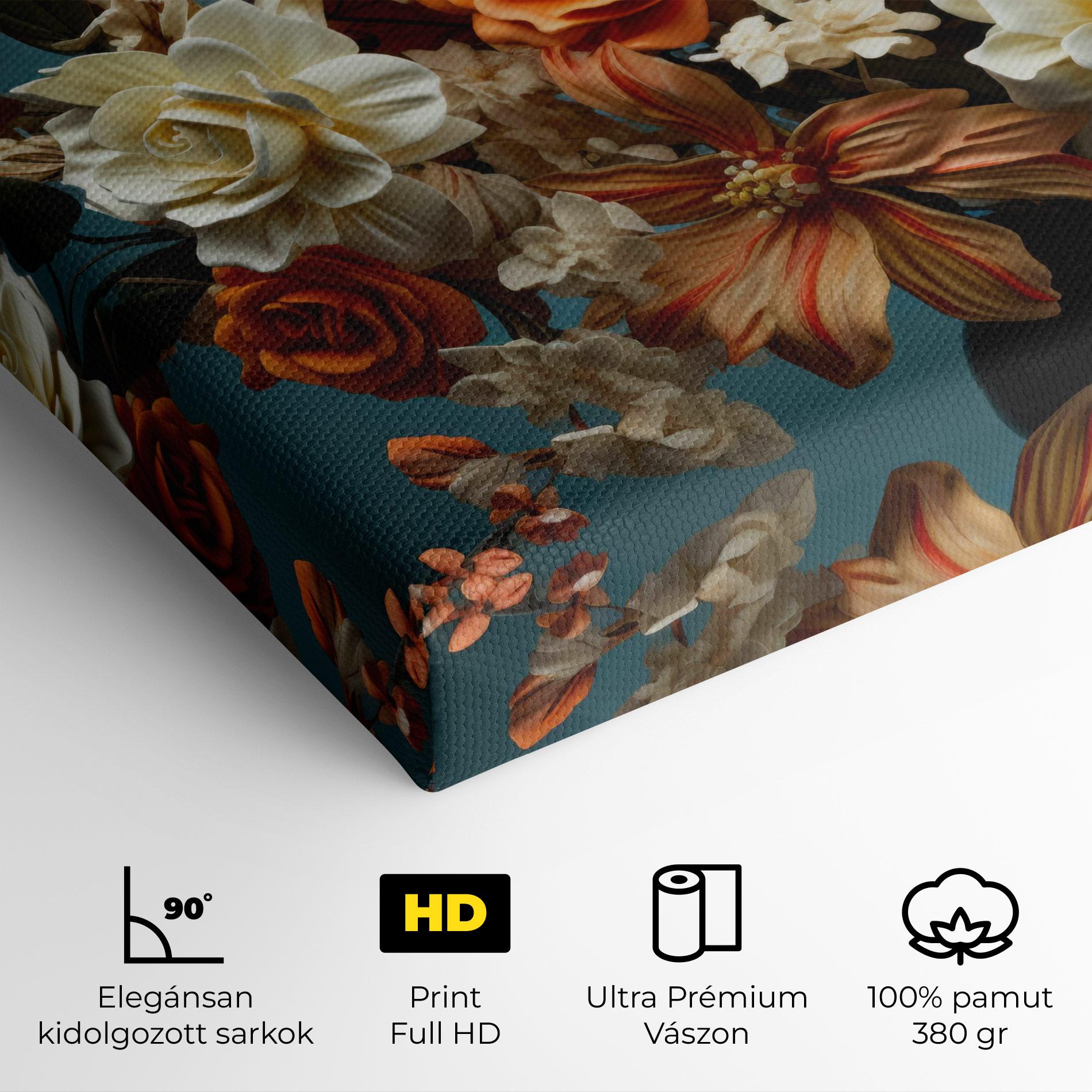 Vászonkép Orange Cream Rose mockup 4