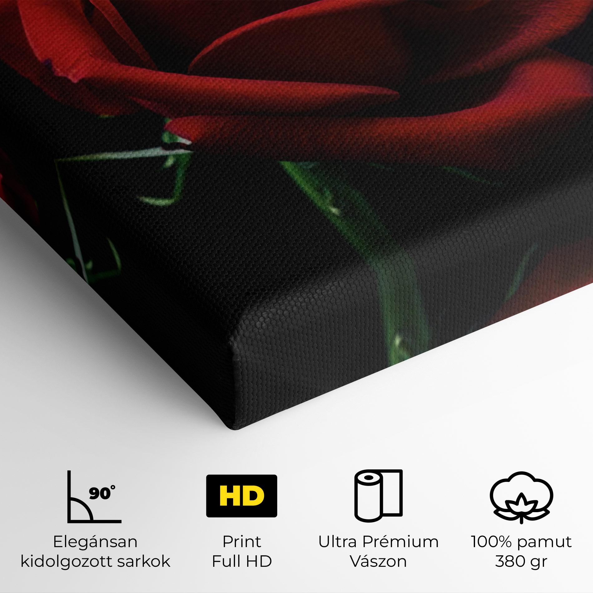 Vászonkép Red Rose Close Up mockup 4