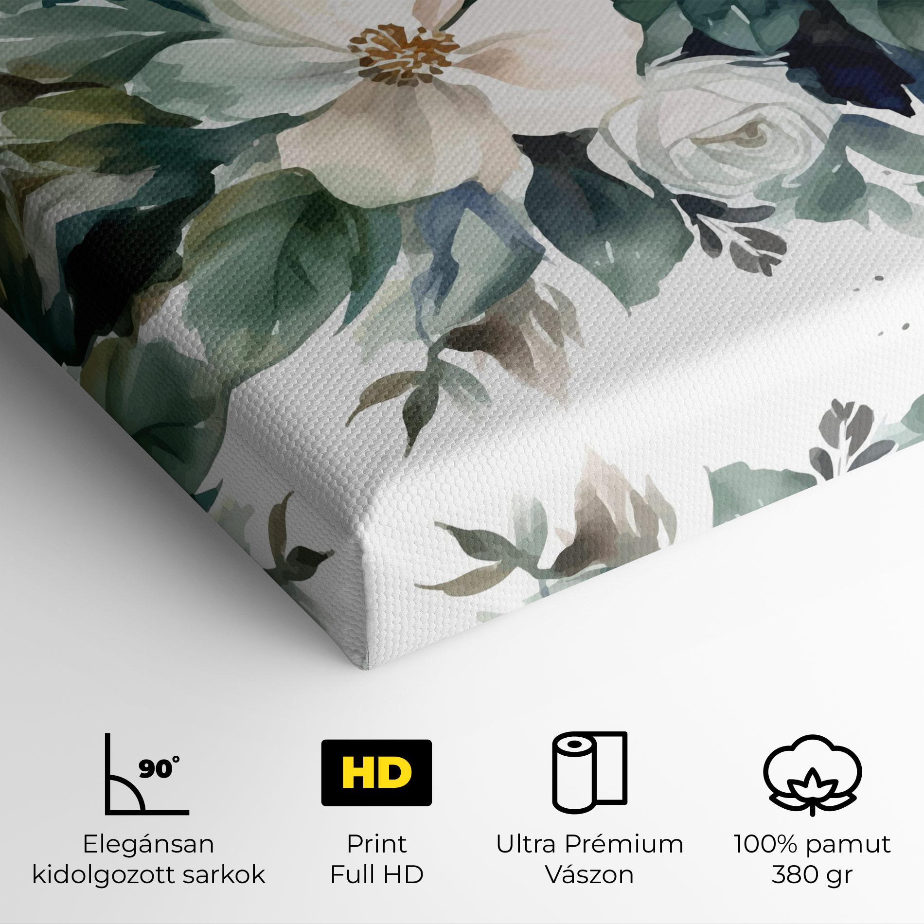 Vászonkép White Rose Paint mockup 4