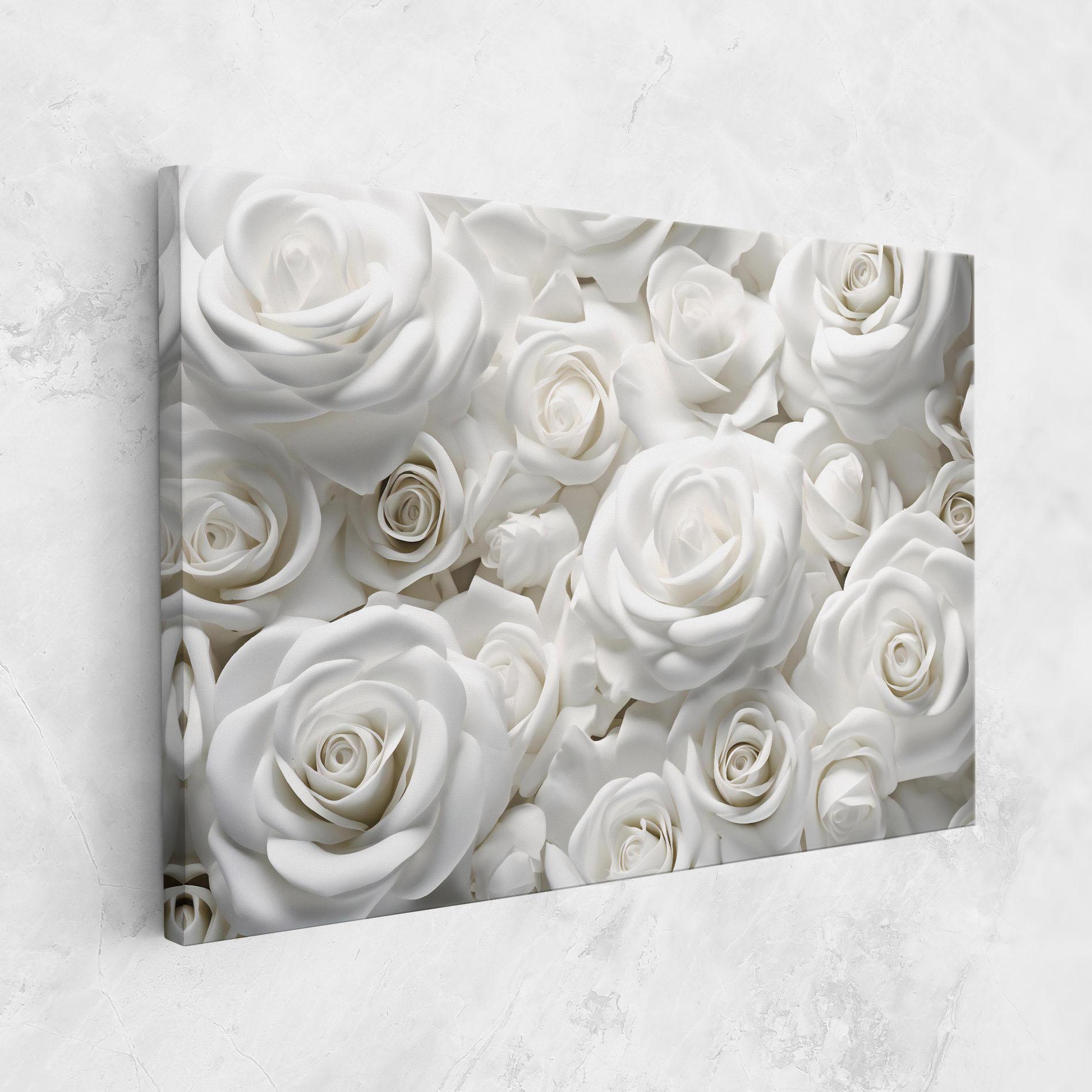 Vászonkép 3d White Roses mockup 1