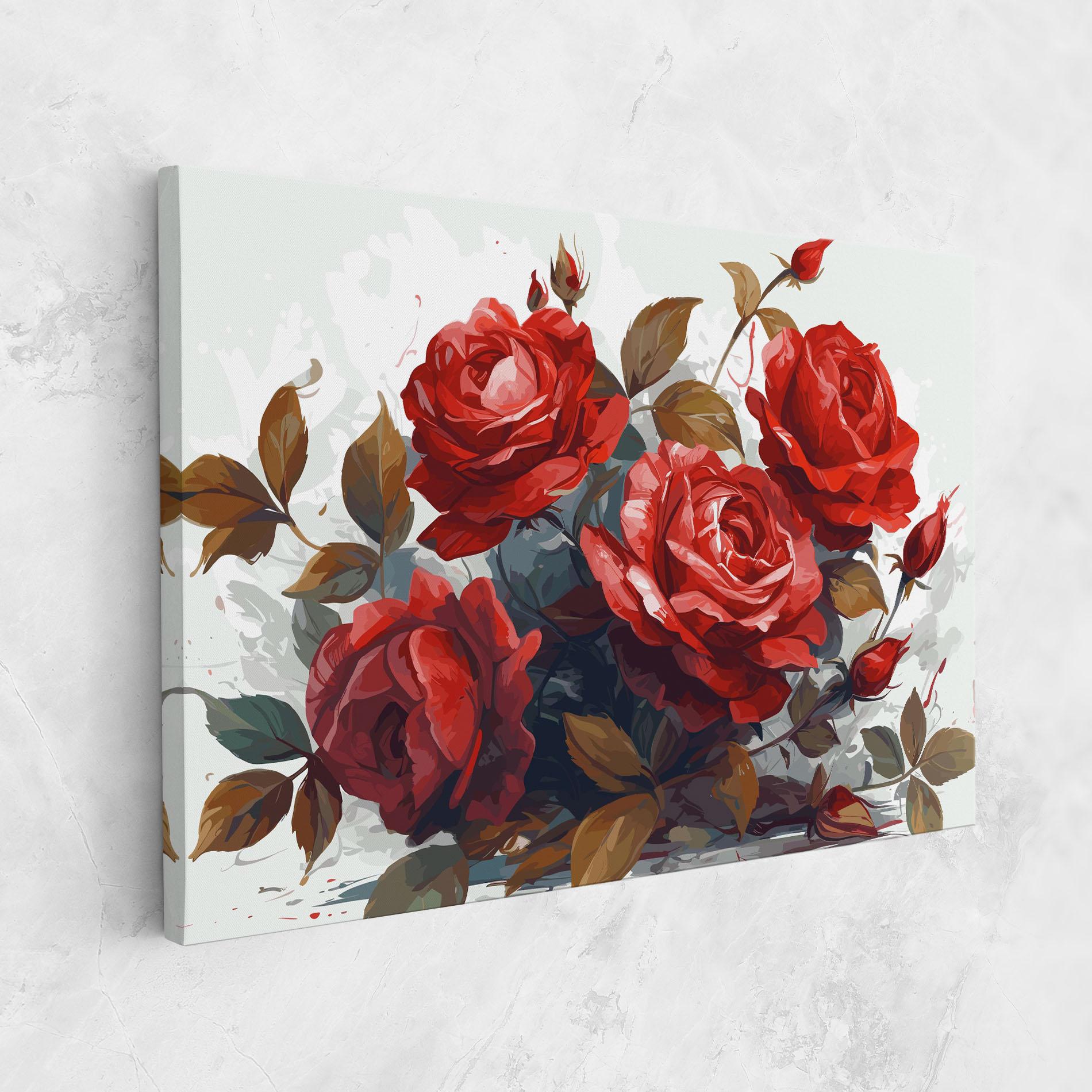 Vászonkép Beautiful Red Roses mockup 1