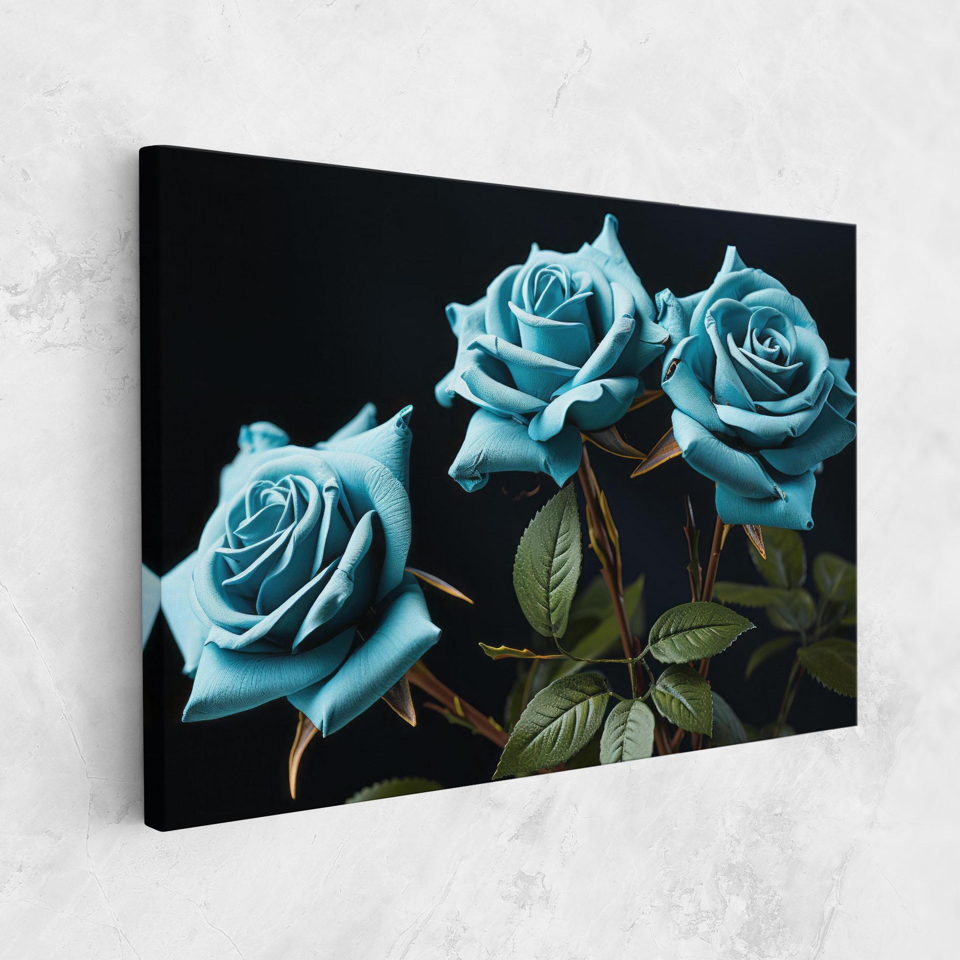 Vászonkép Blue Roses mockup 1