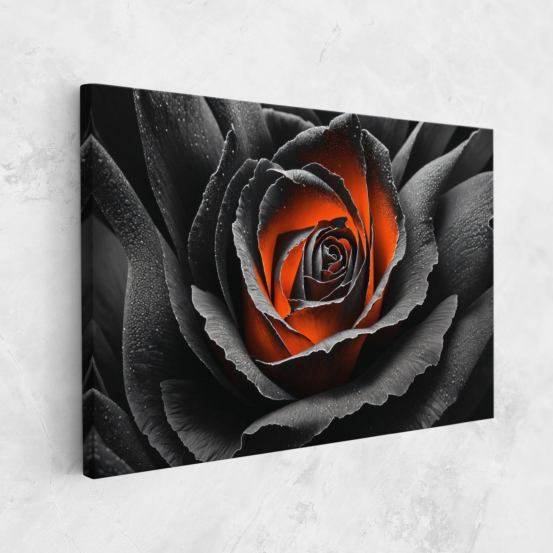 Vászonkép Grey Orange Rose mockup 1