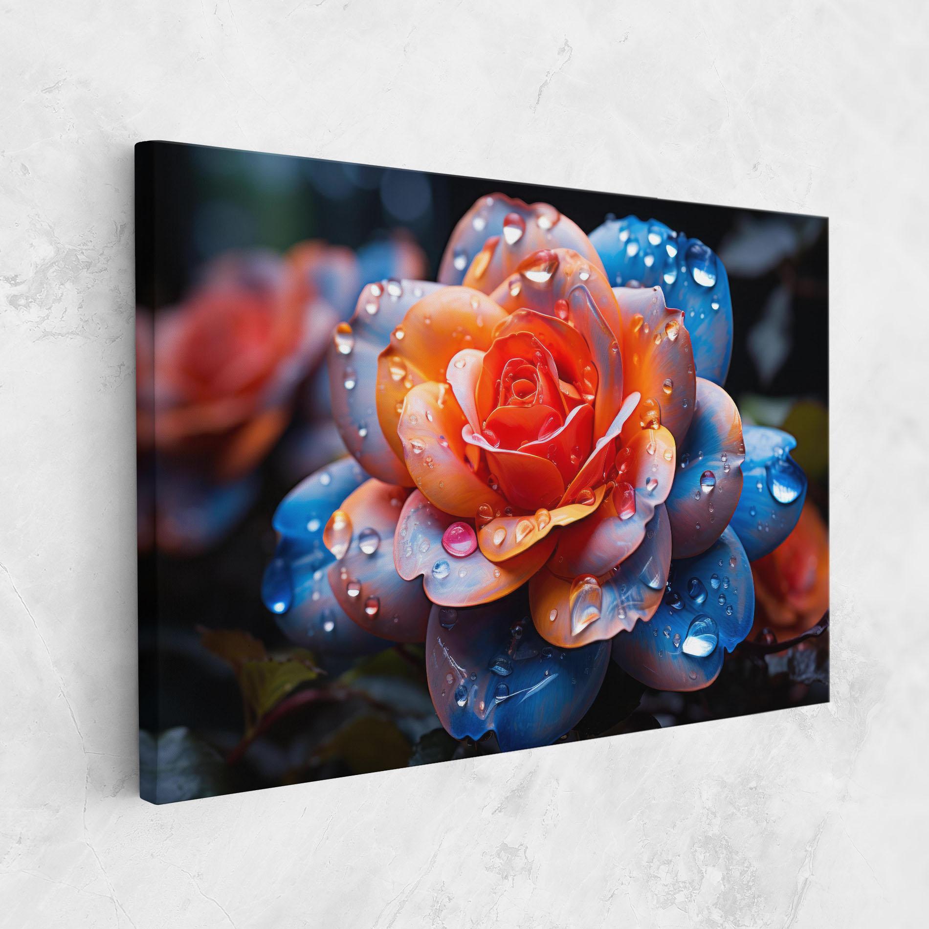 Vászonkép Orange Blue Rose mockup 1
