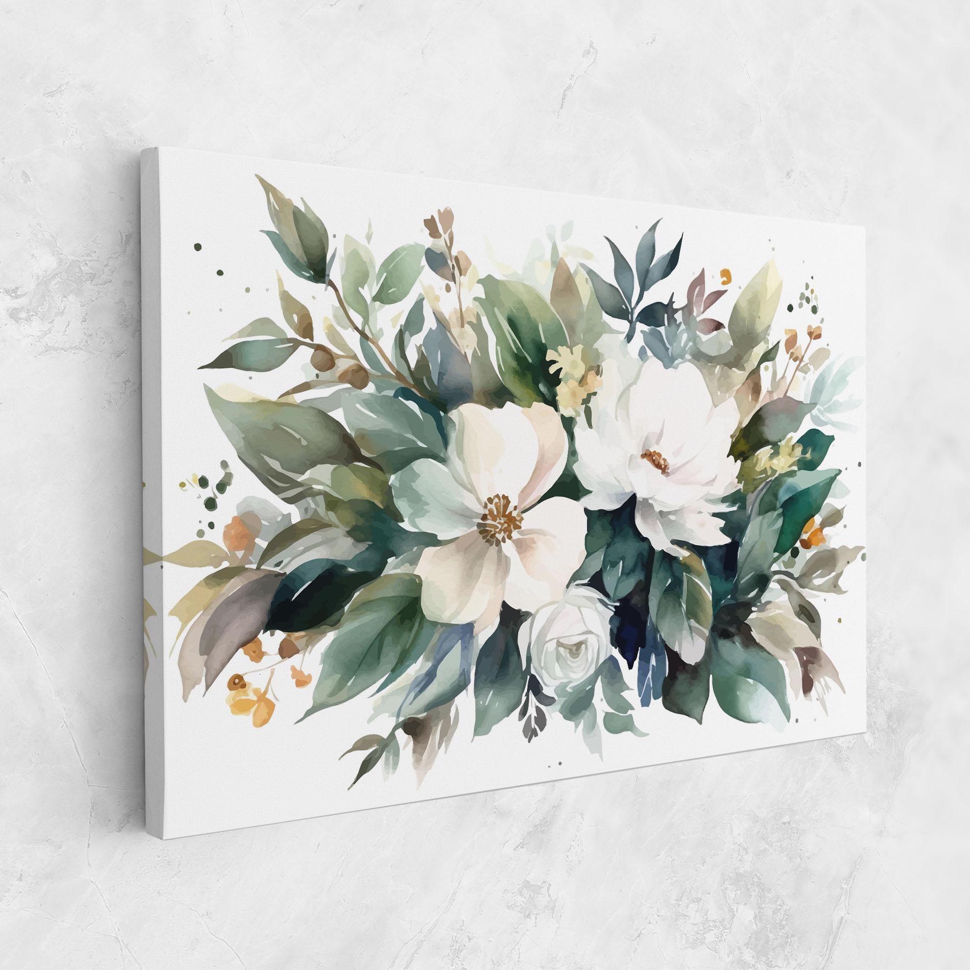 Vászonkép White Rose Paint mockup 1