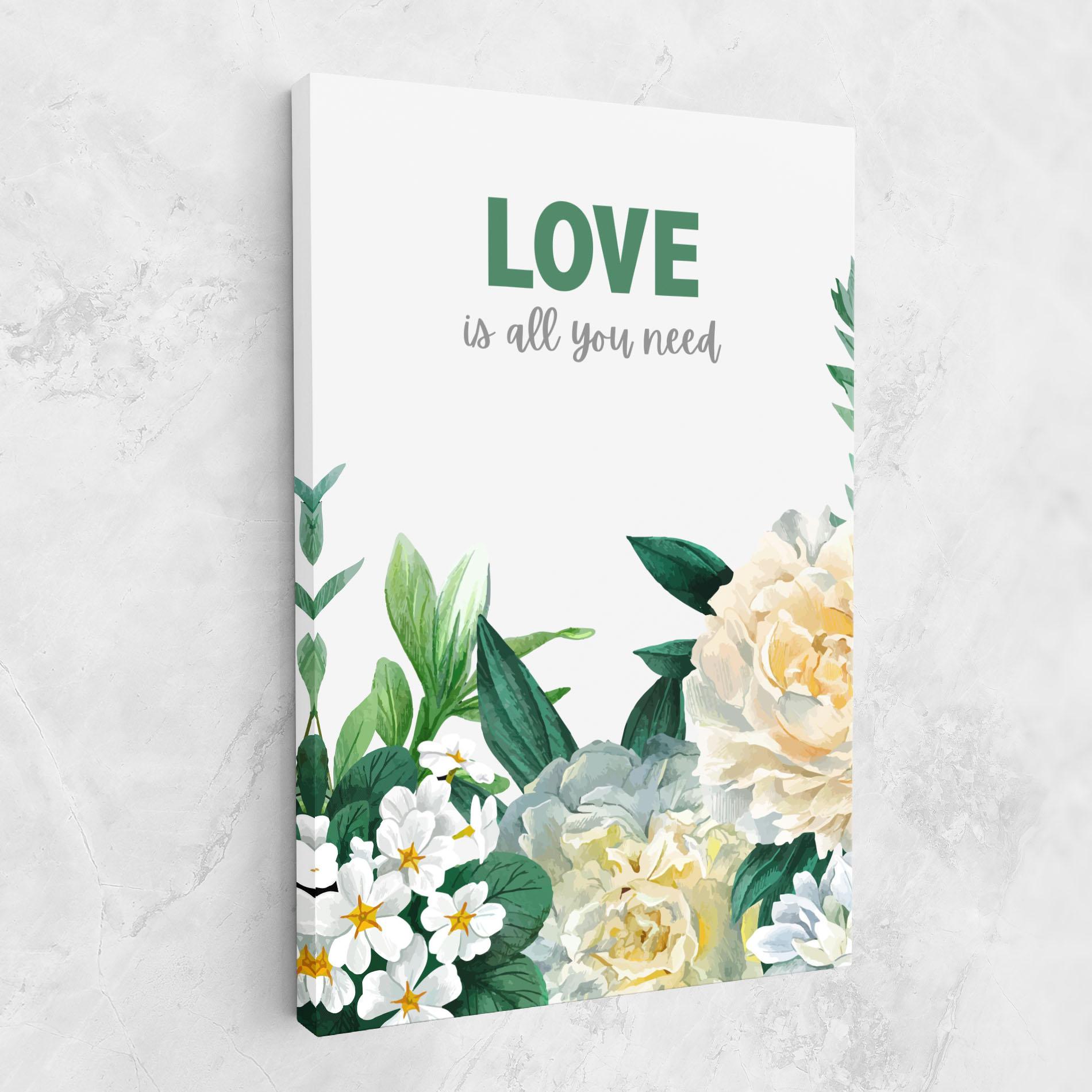 Vászonkép Green Rose Love mockup 1