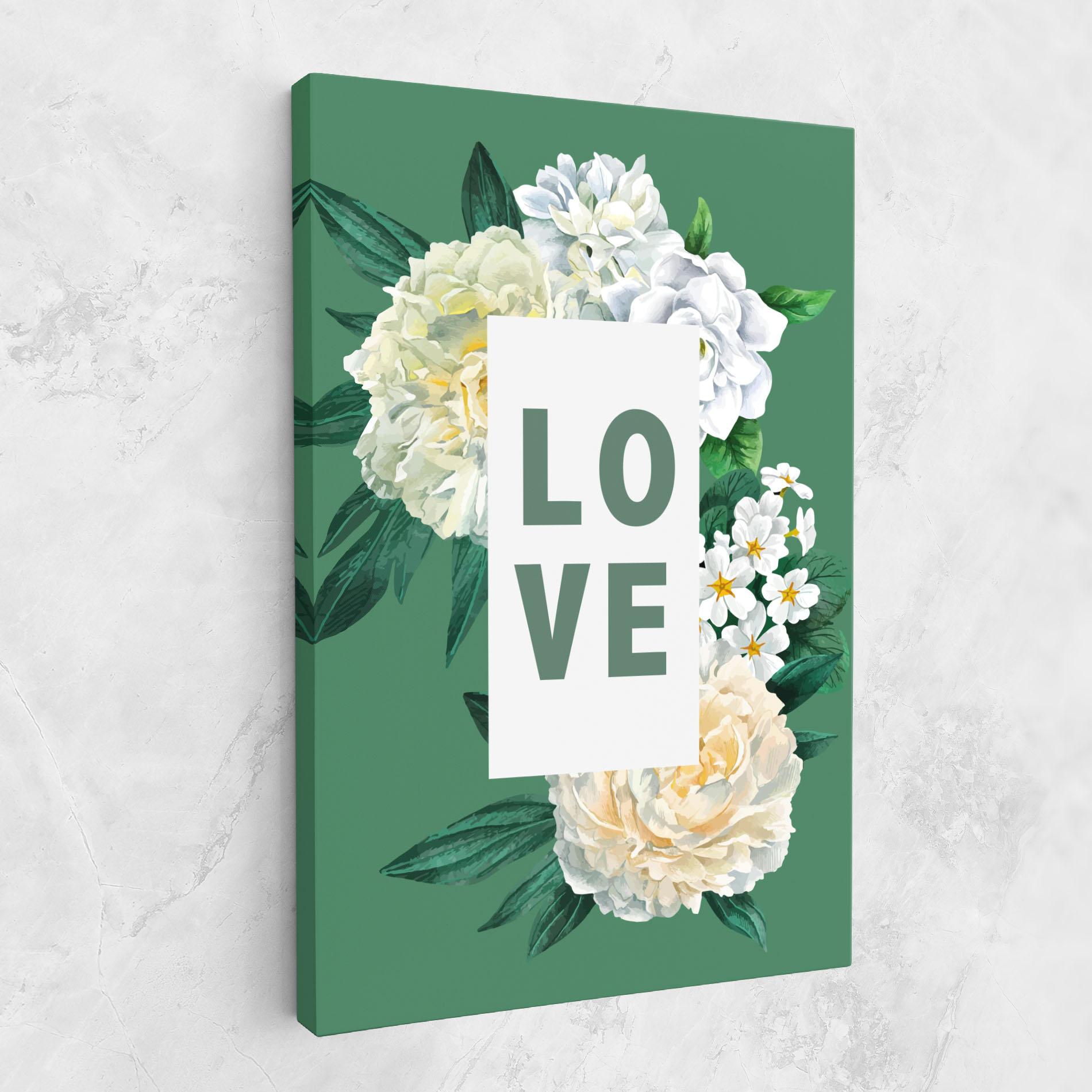 Vászonkép Love Green Rose mockup 1