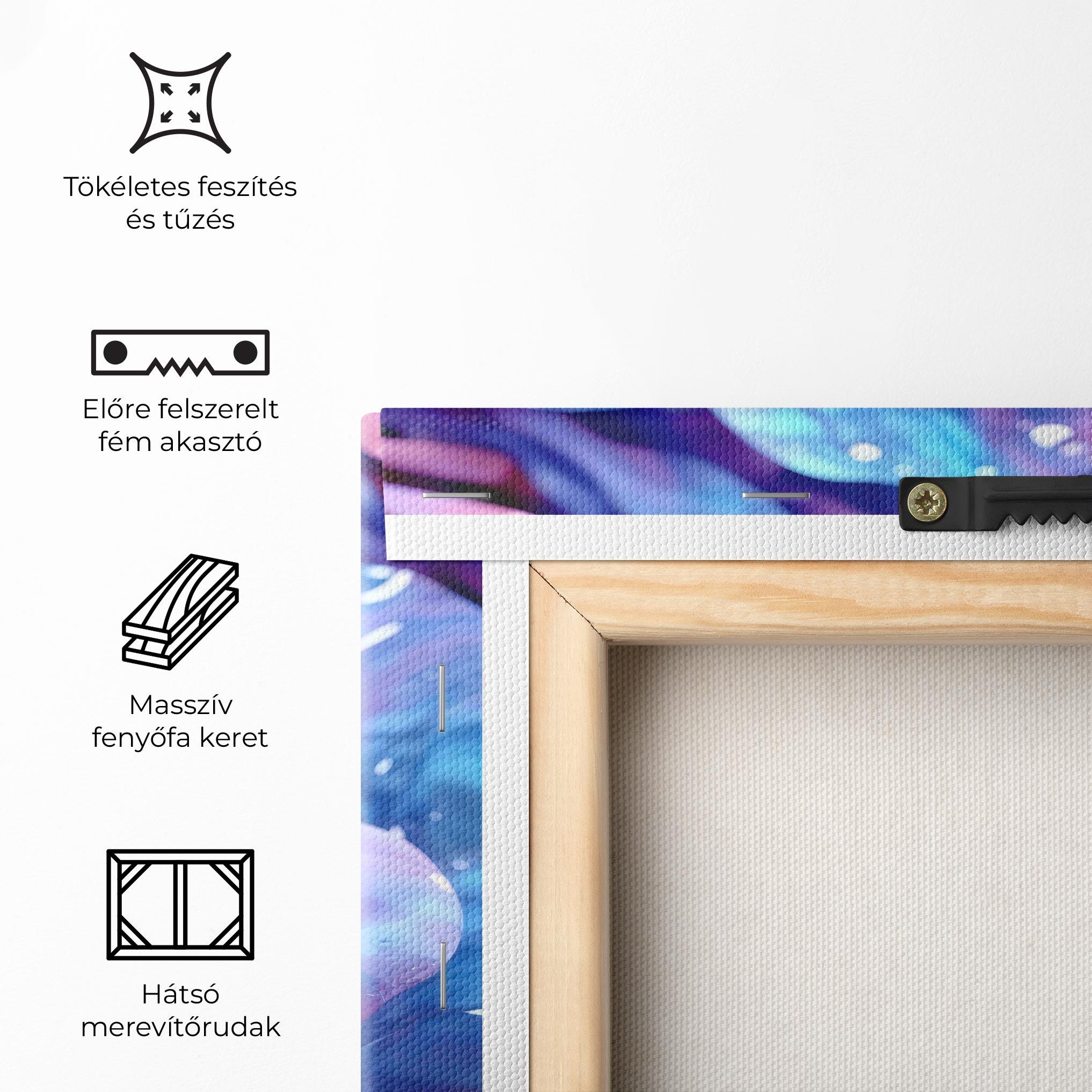 Vászonkép Beautiful Blue Pink Rose mockup 5