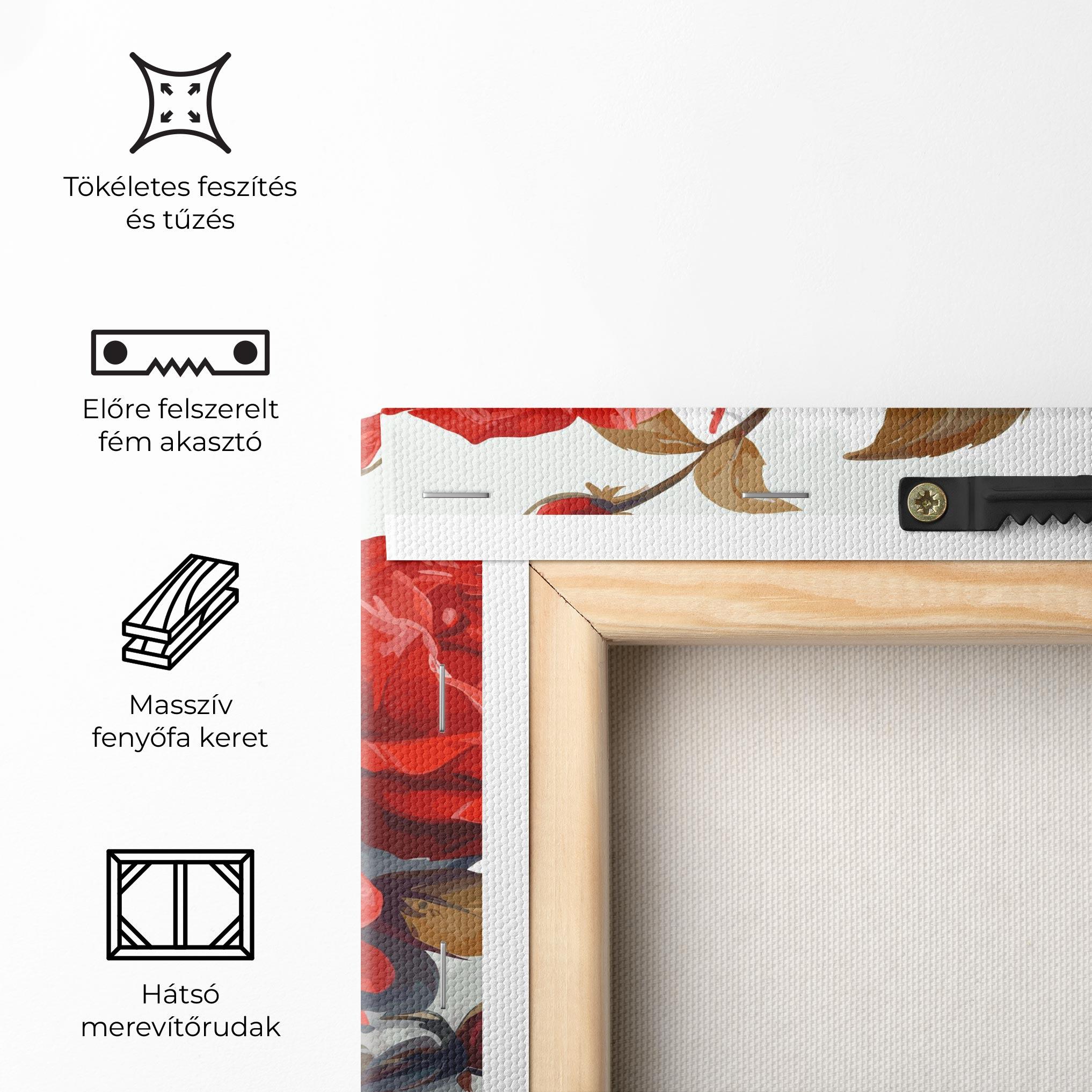 Vászonkép Beautiful Red Roses mockup 5