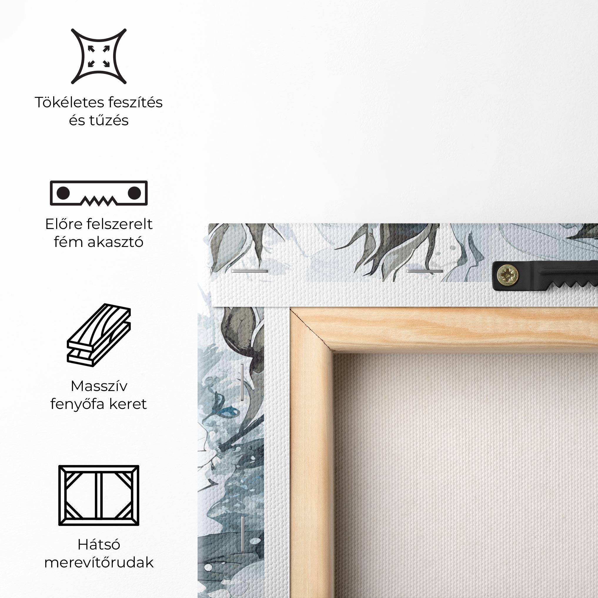 Vászonkép Blue White Rose mockup 5