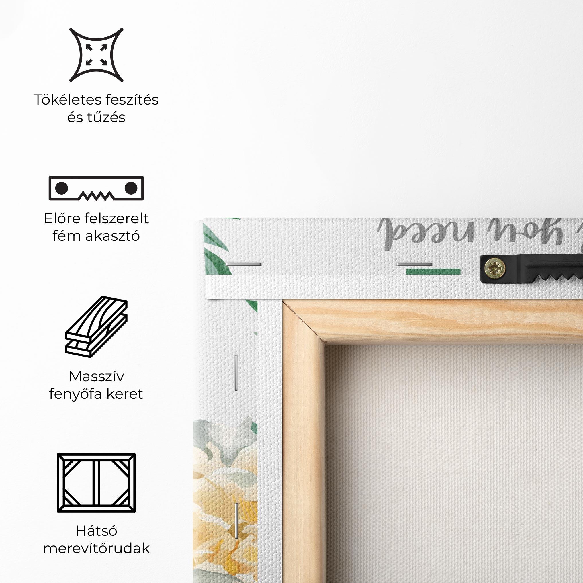 Vászonkép Green Rose Love mockup 5