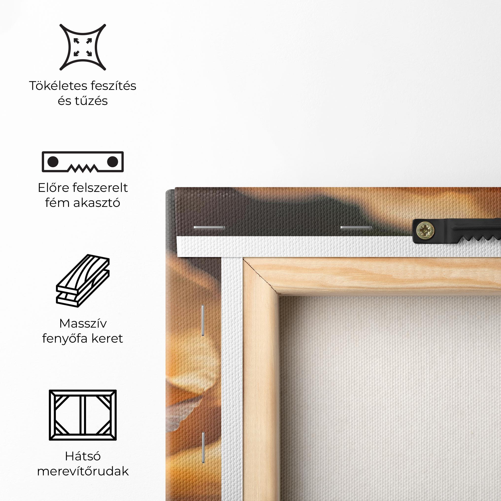 Vászonkép Light Orange Rose Close Up mockup 5