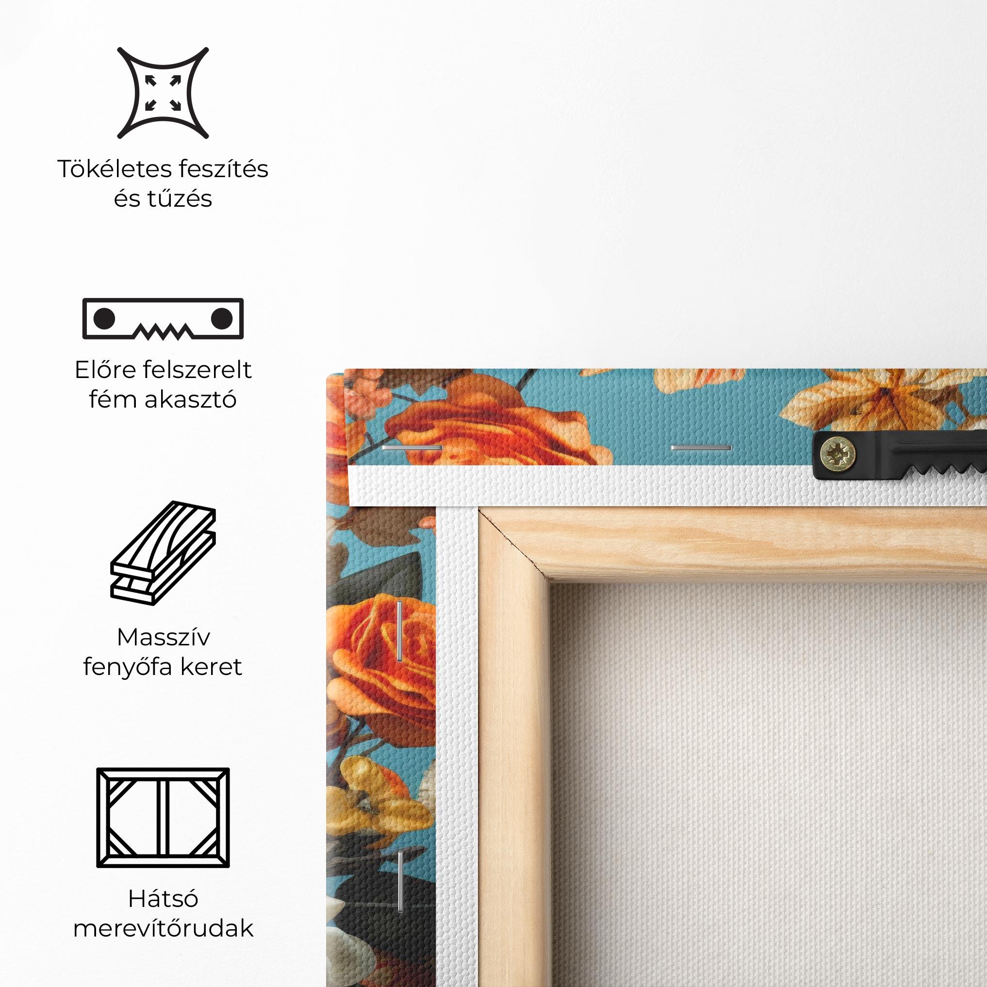 Vászonkép Orange Cream Rose mockup 5