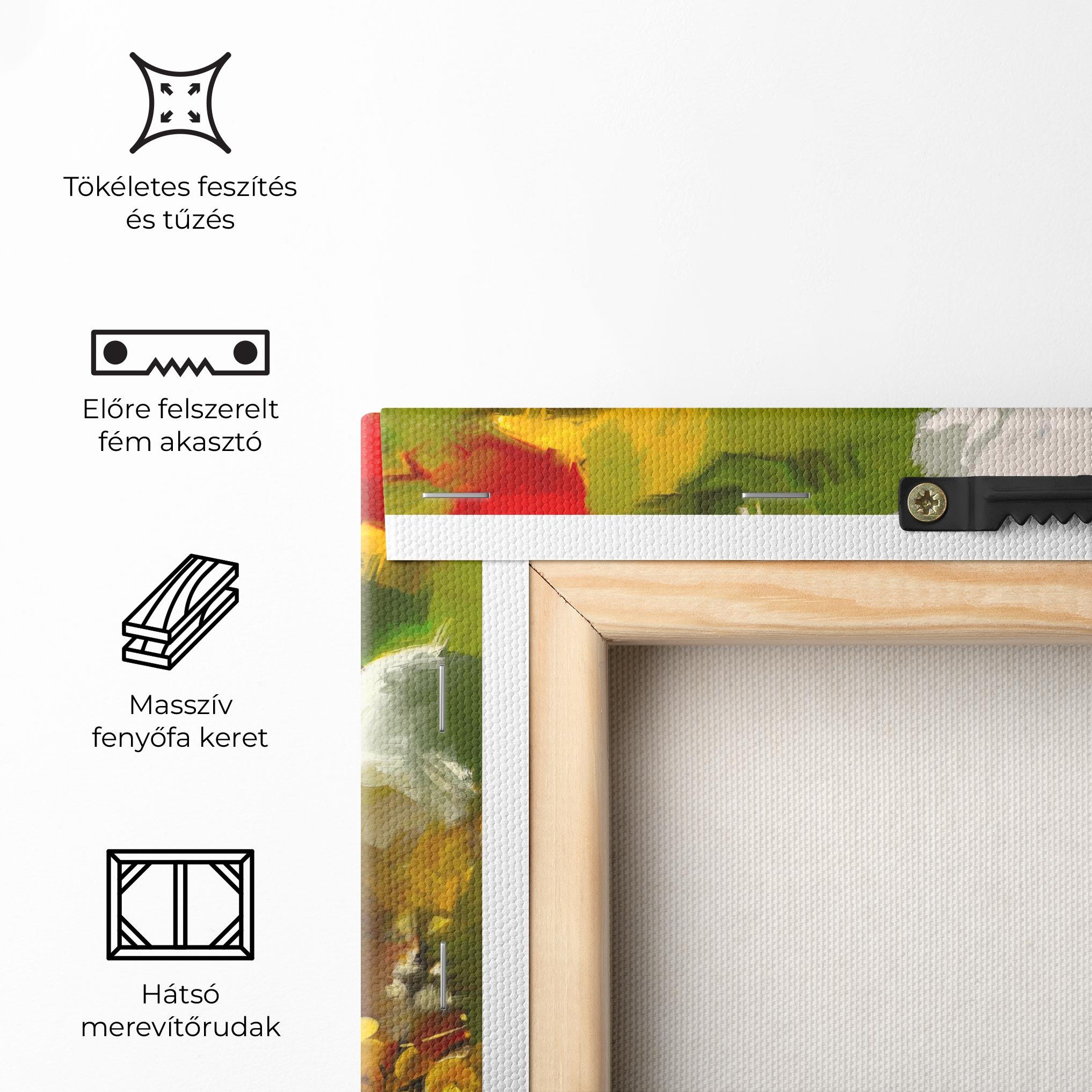 Vászonkép Red Rose Painting mockup 5