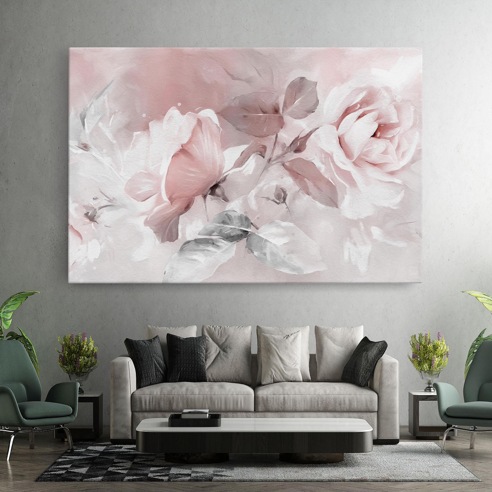 Vászonkép Abstract Pink Flowers mockup 7