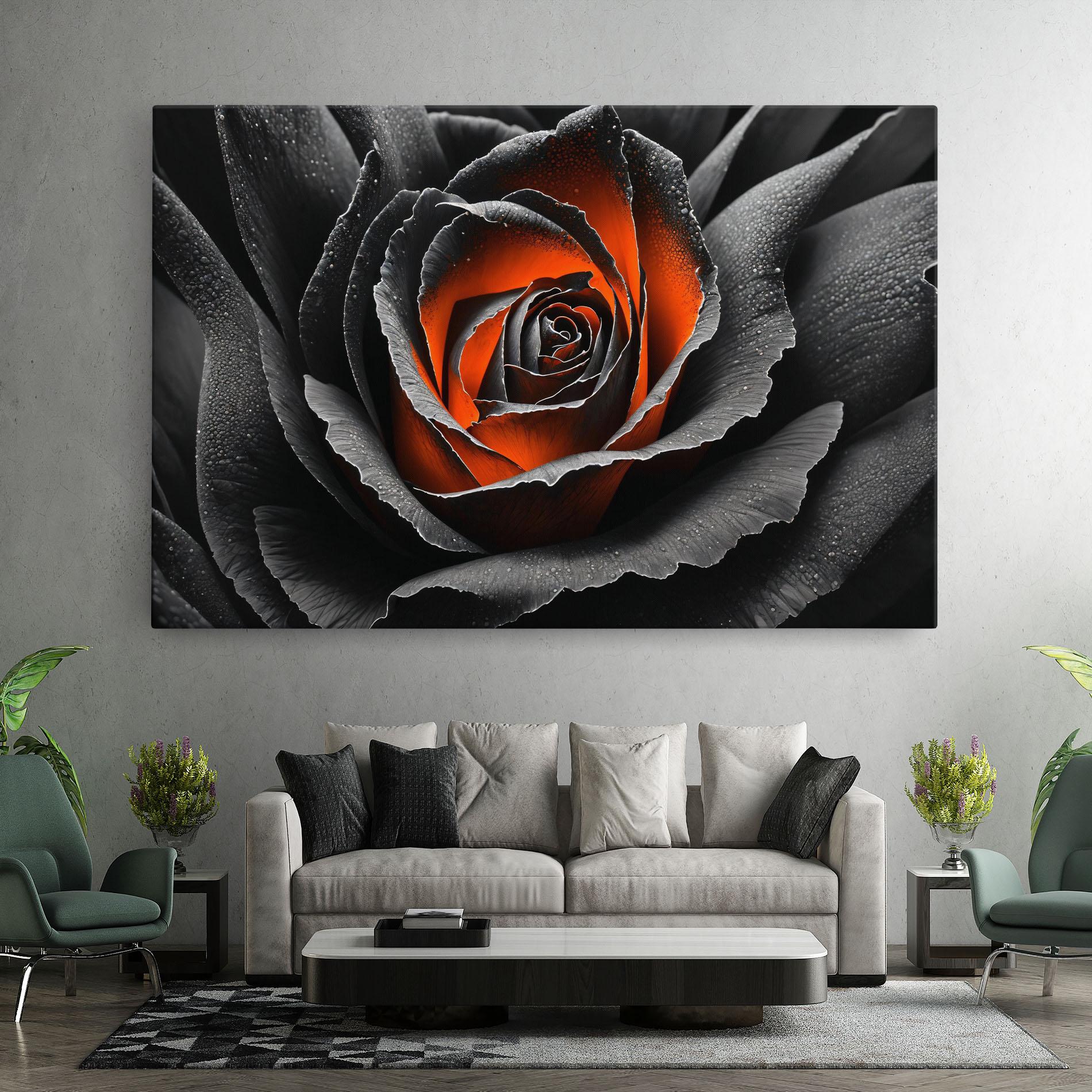 Vászonkép Grey Orange Rose mockup 7