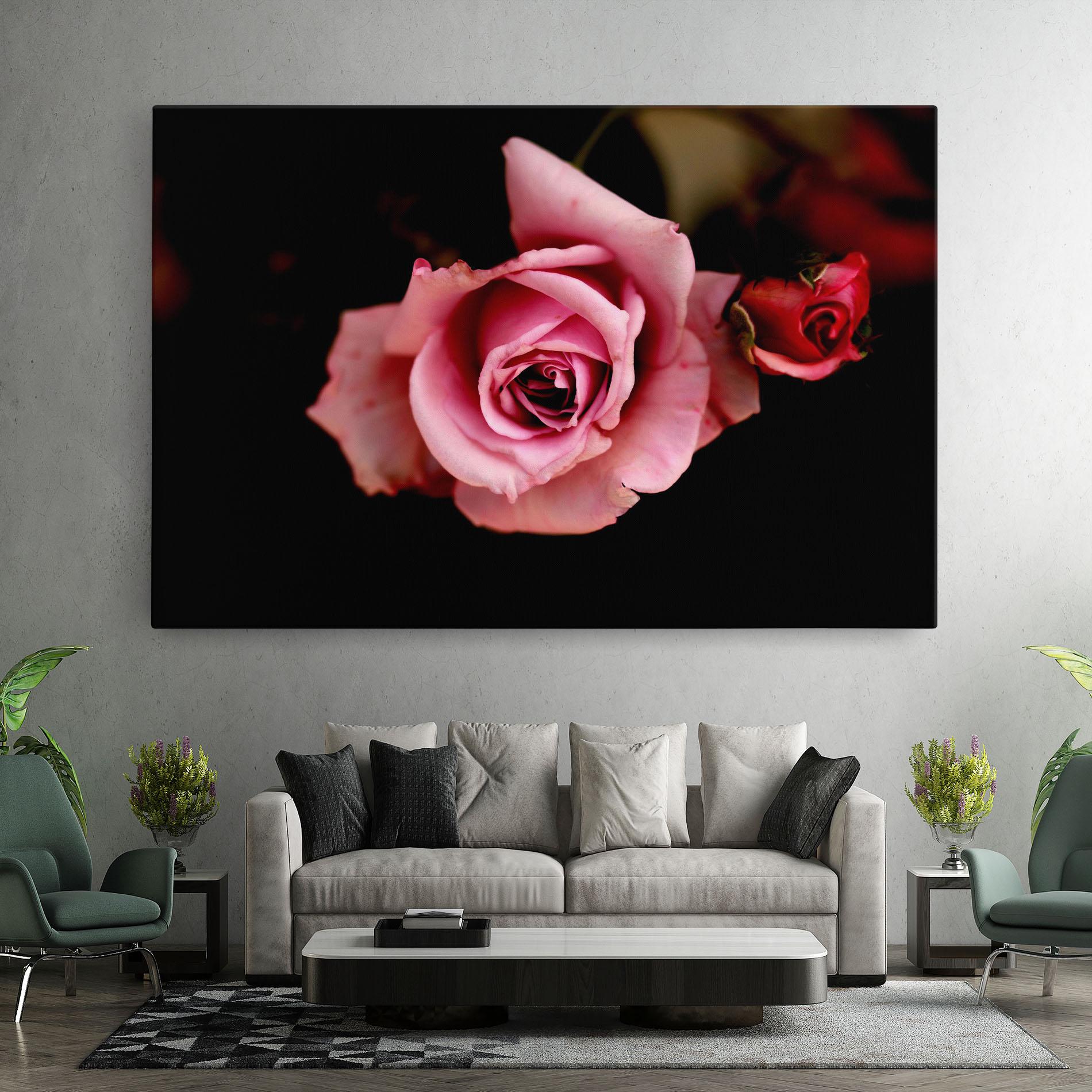 Vászonkép Opened Pink Rose mockup 7