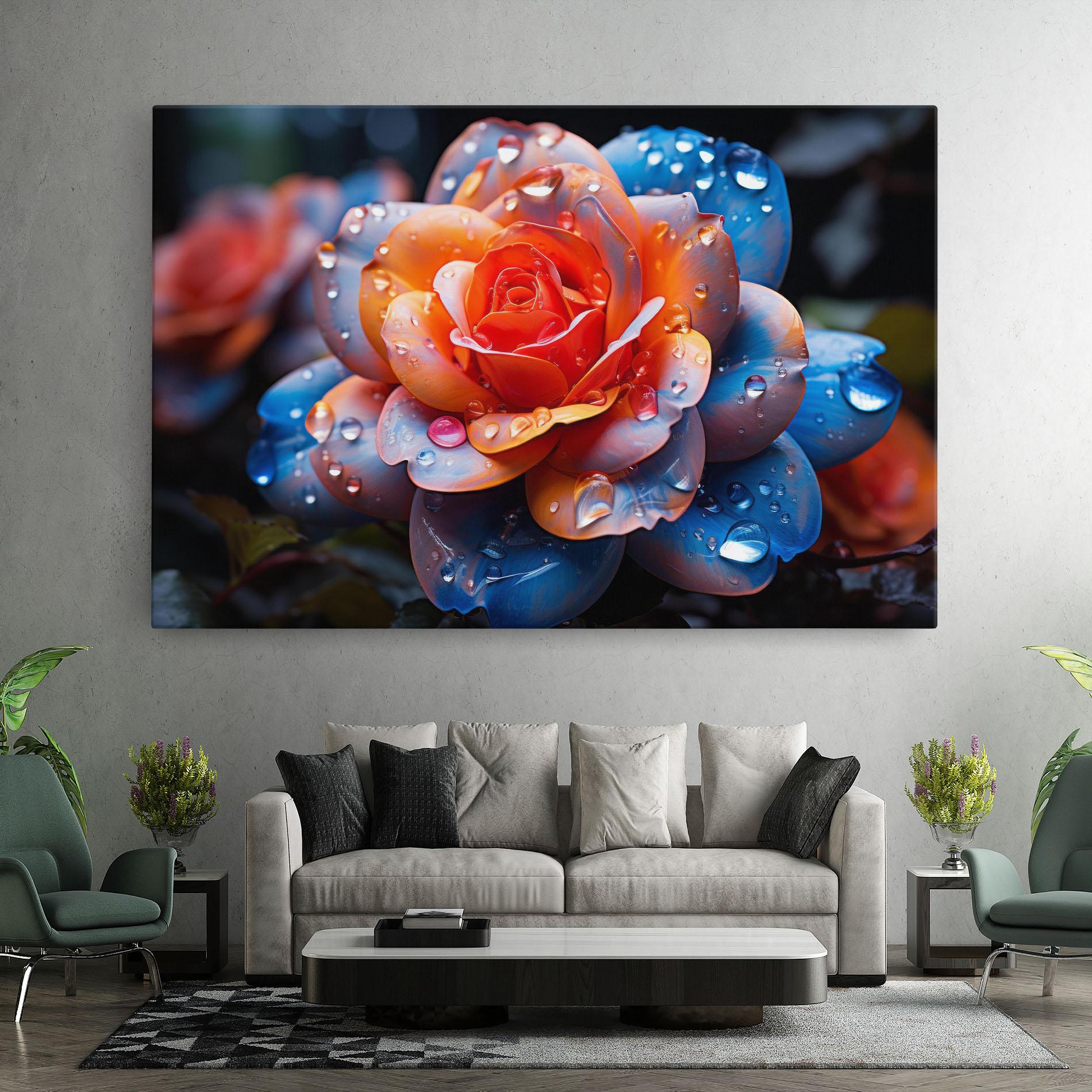Vászonkép Orange Blue Rose mockup 7