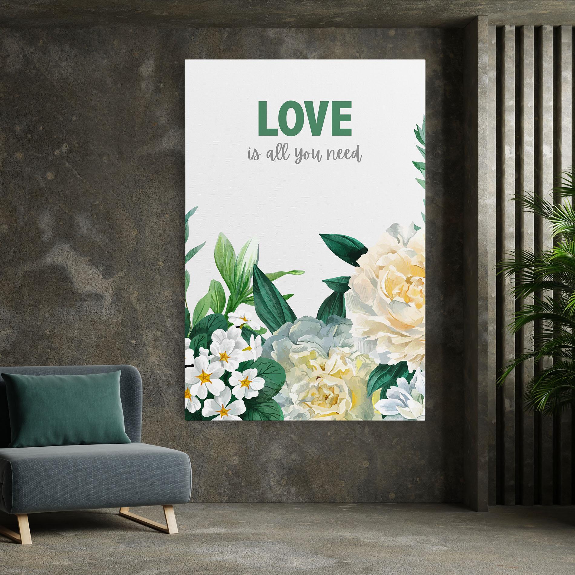 Vászonkép Green Rose Love mockup 7