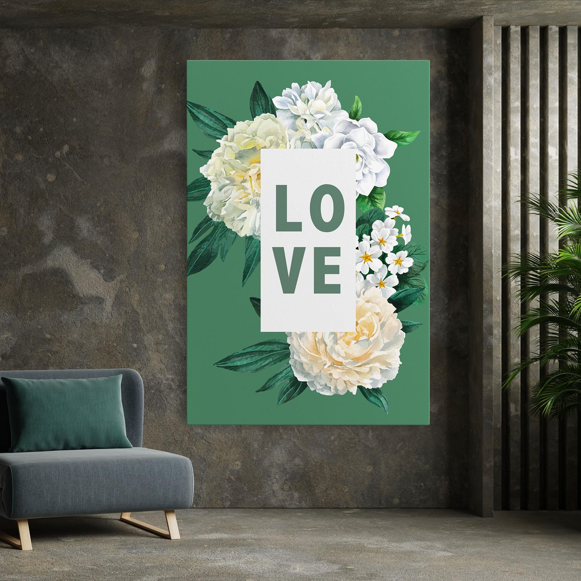 Vászonkép Love Green Rose mockup 7