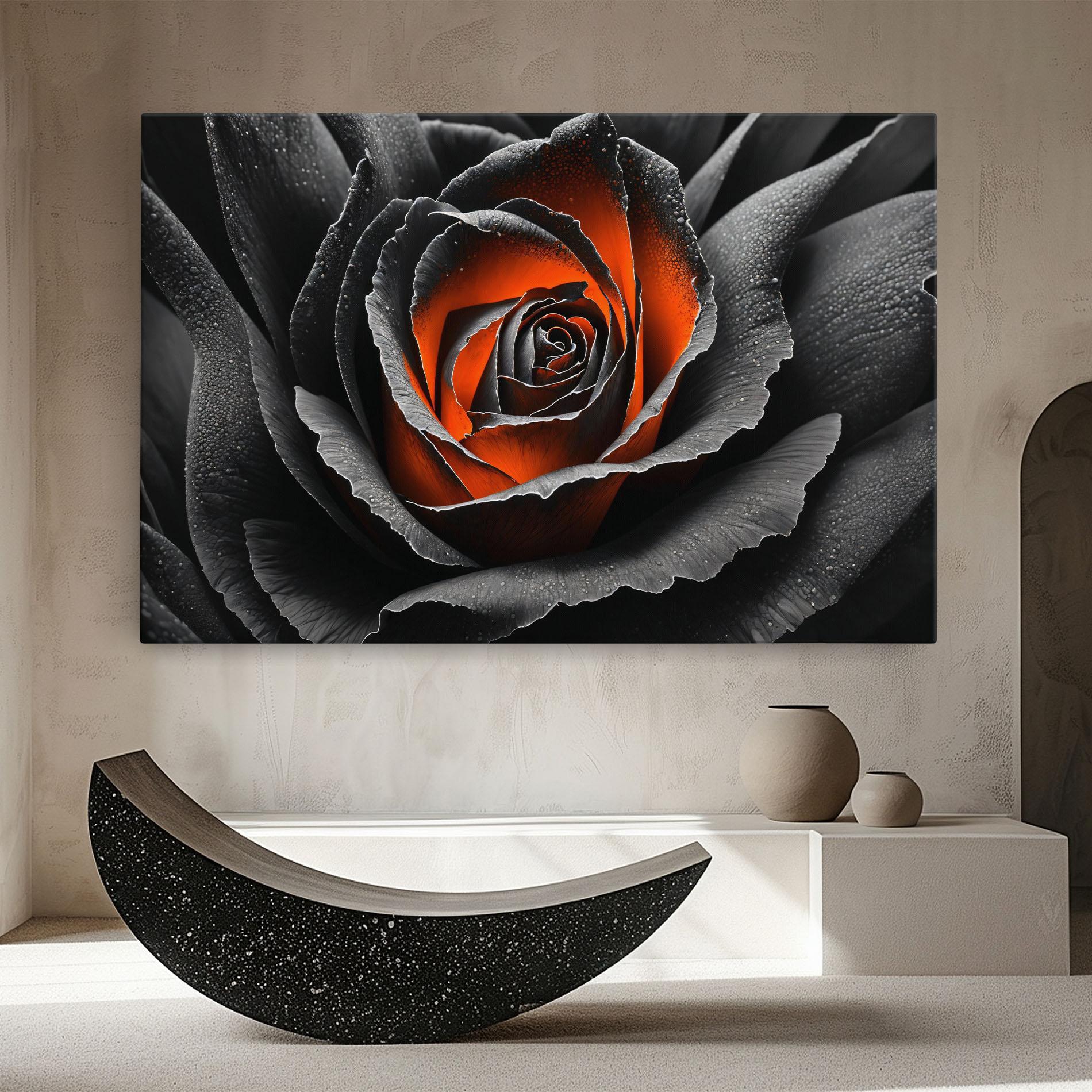 Vászonkép Grey Orange Rose mockup 8