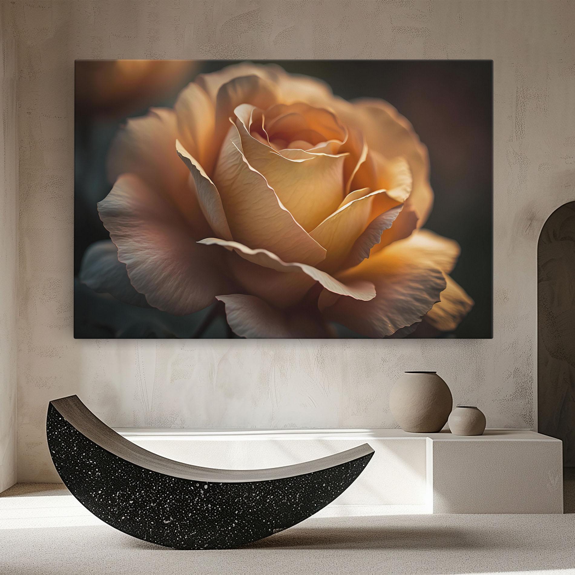 Vászonkép Light Orange Rose Close Up mockup 8