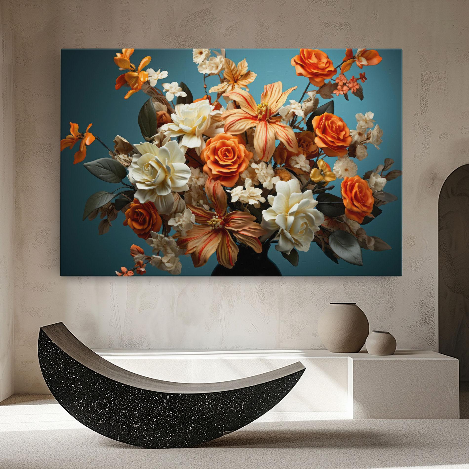 Vászonkép Orange Cream Rose mockup 8