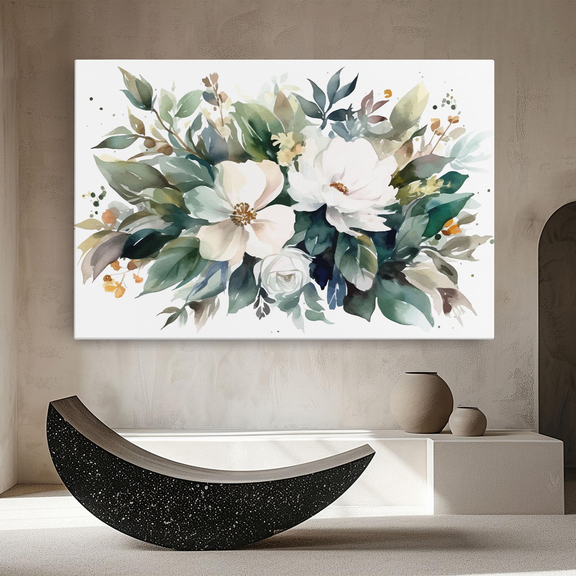 Vászonkép White Rose Paint mockup 8