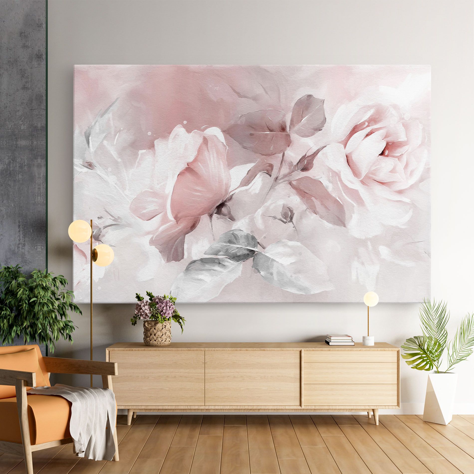 Abstract Pink Flowers mockup 9