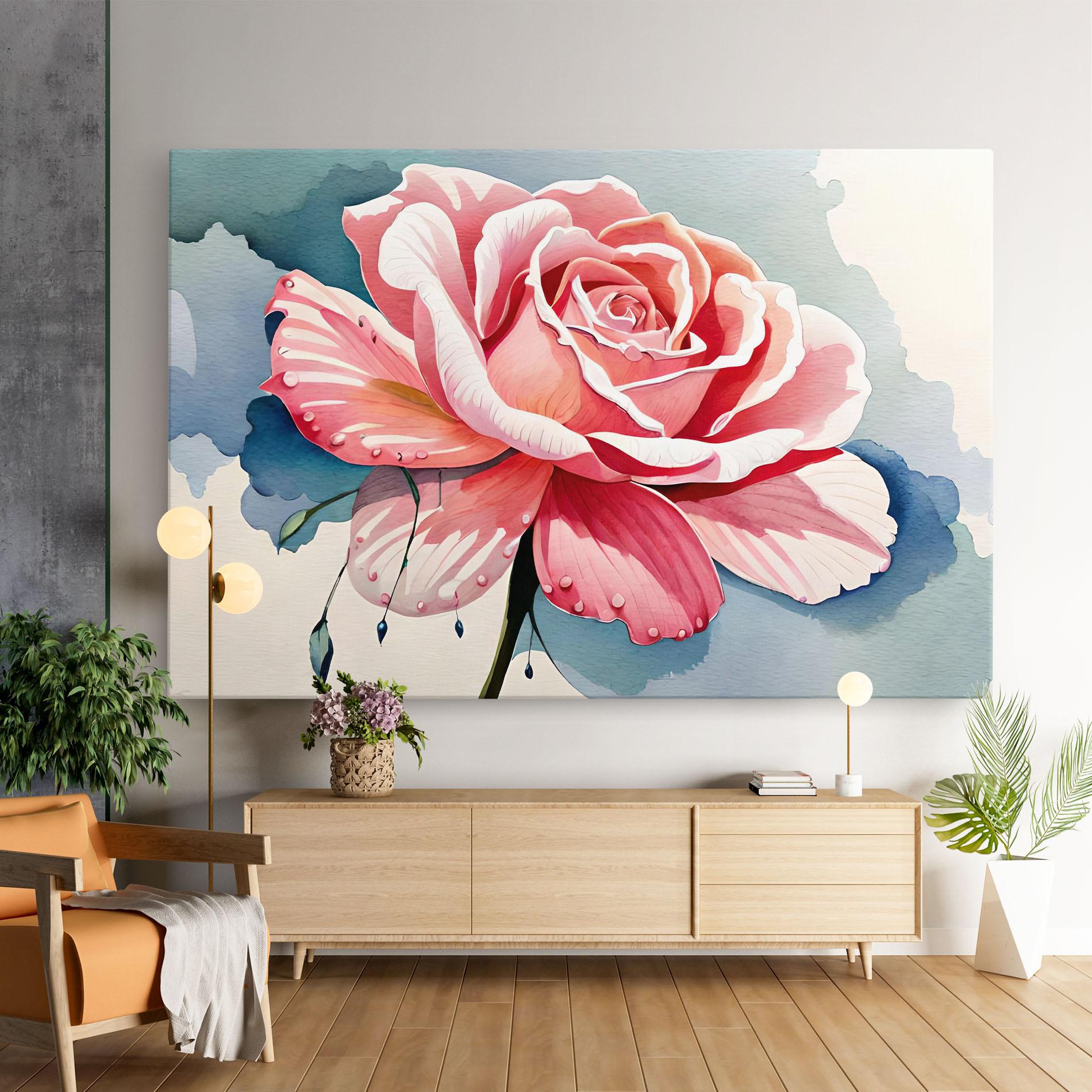 Vászonkép Bih Pink Rose mockup 9