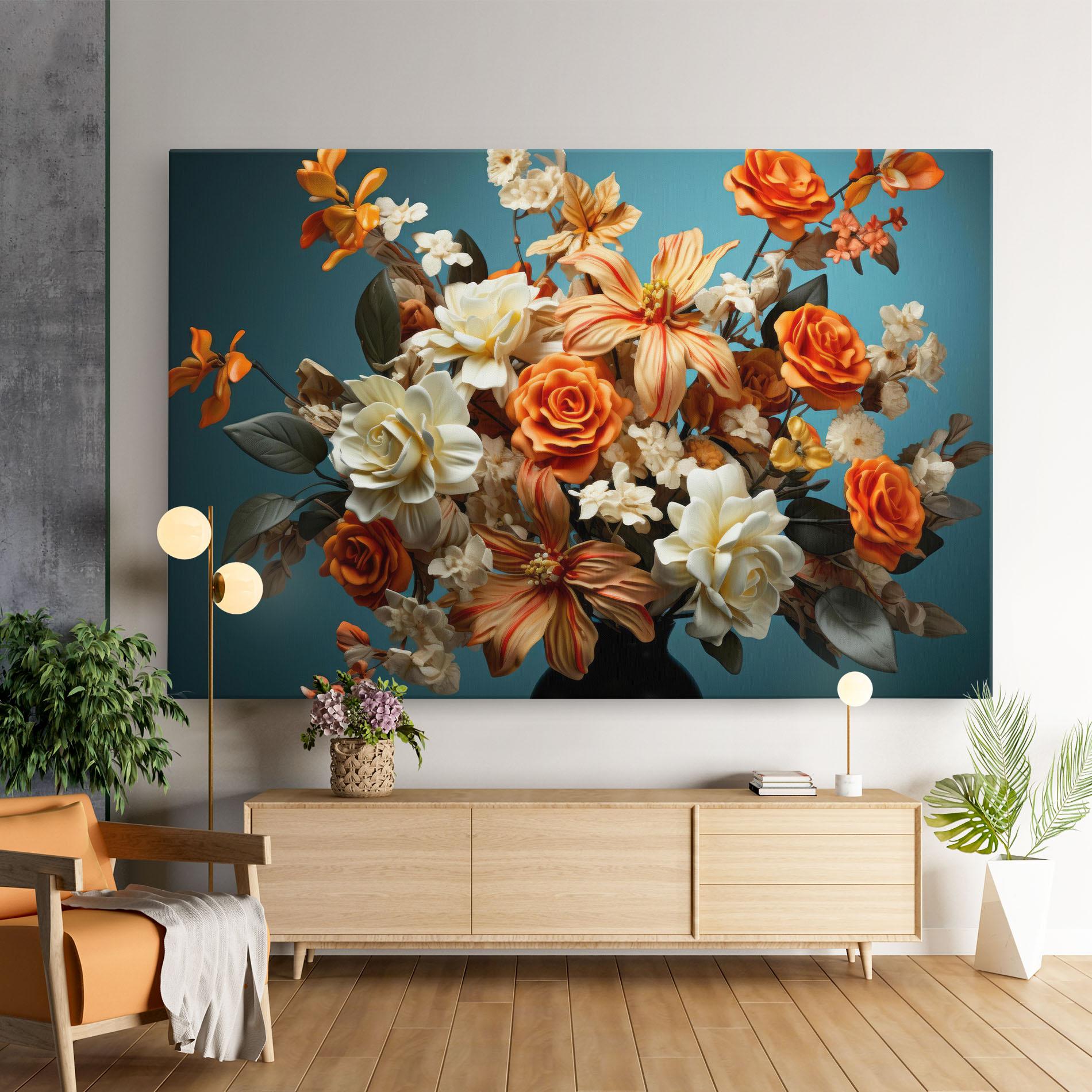 Vászonkép Orange Cream Rose mockup 9