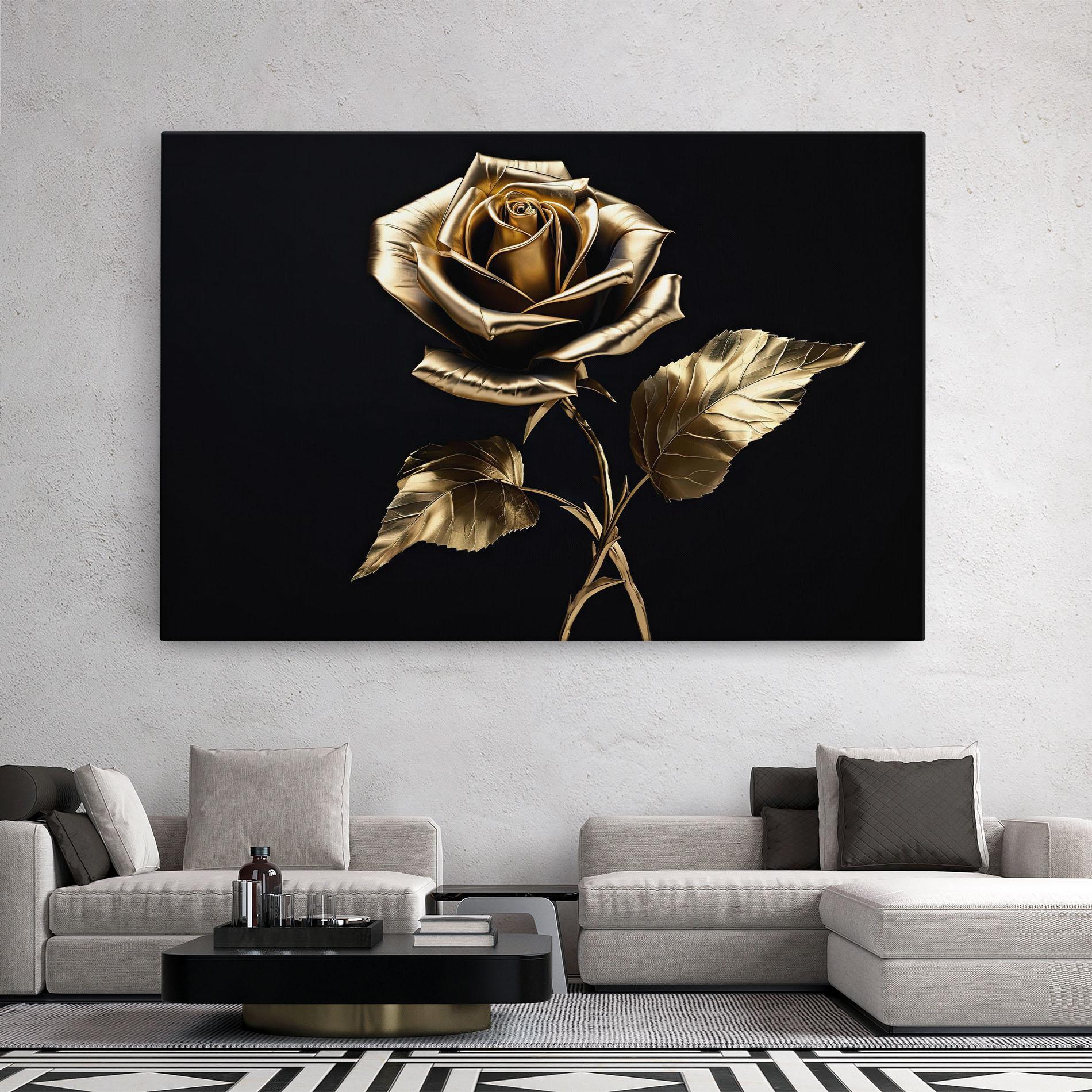 Vászonkép Beautiful Golden Rose mockup 2