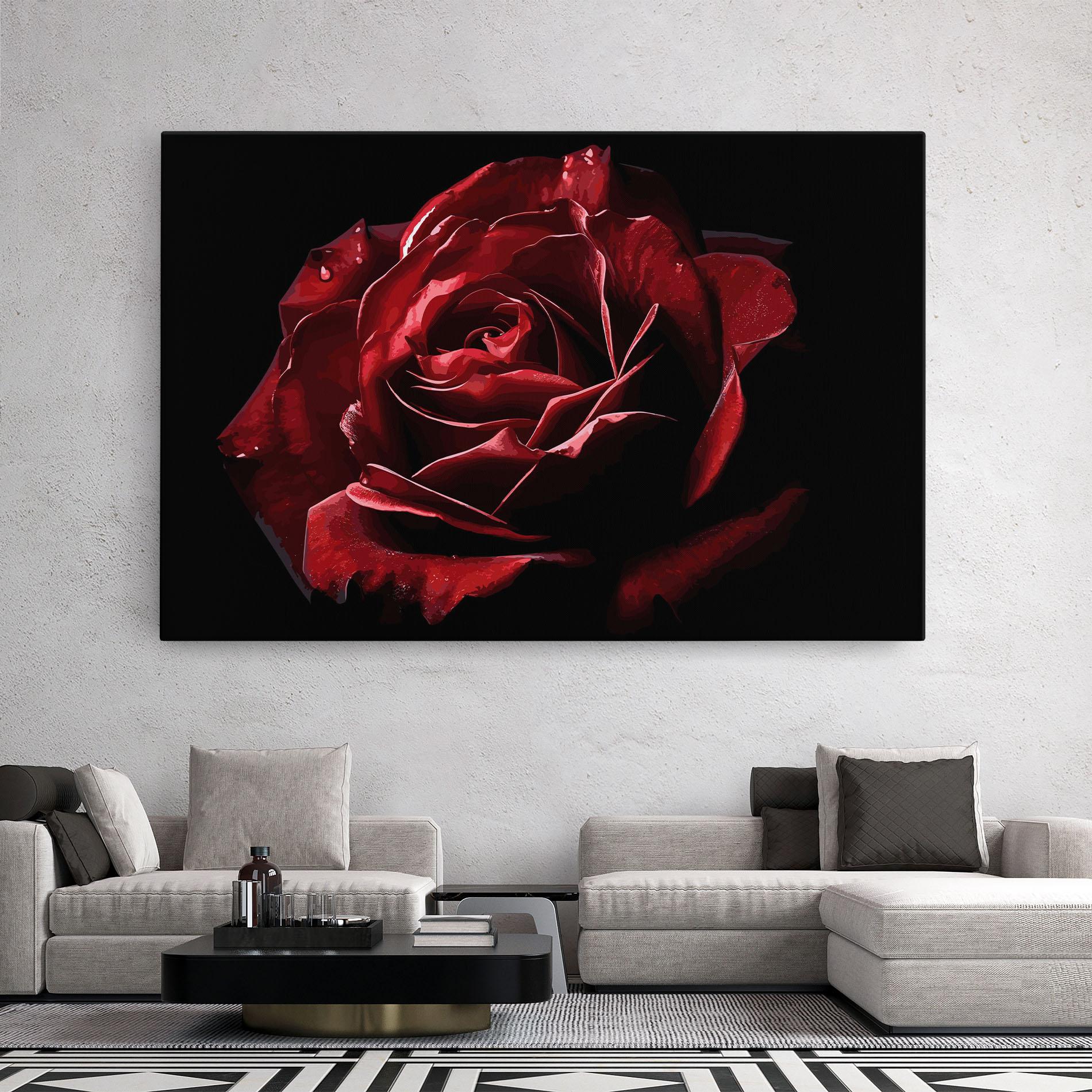 Vászonkép Big Red Rose mockup 2