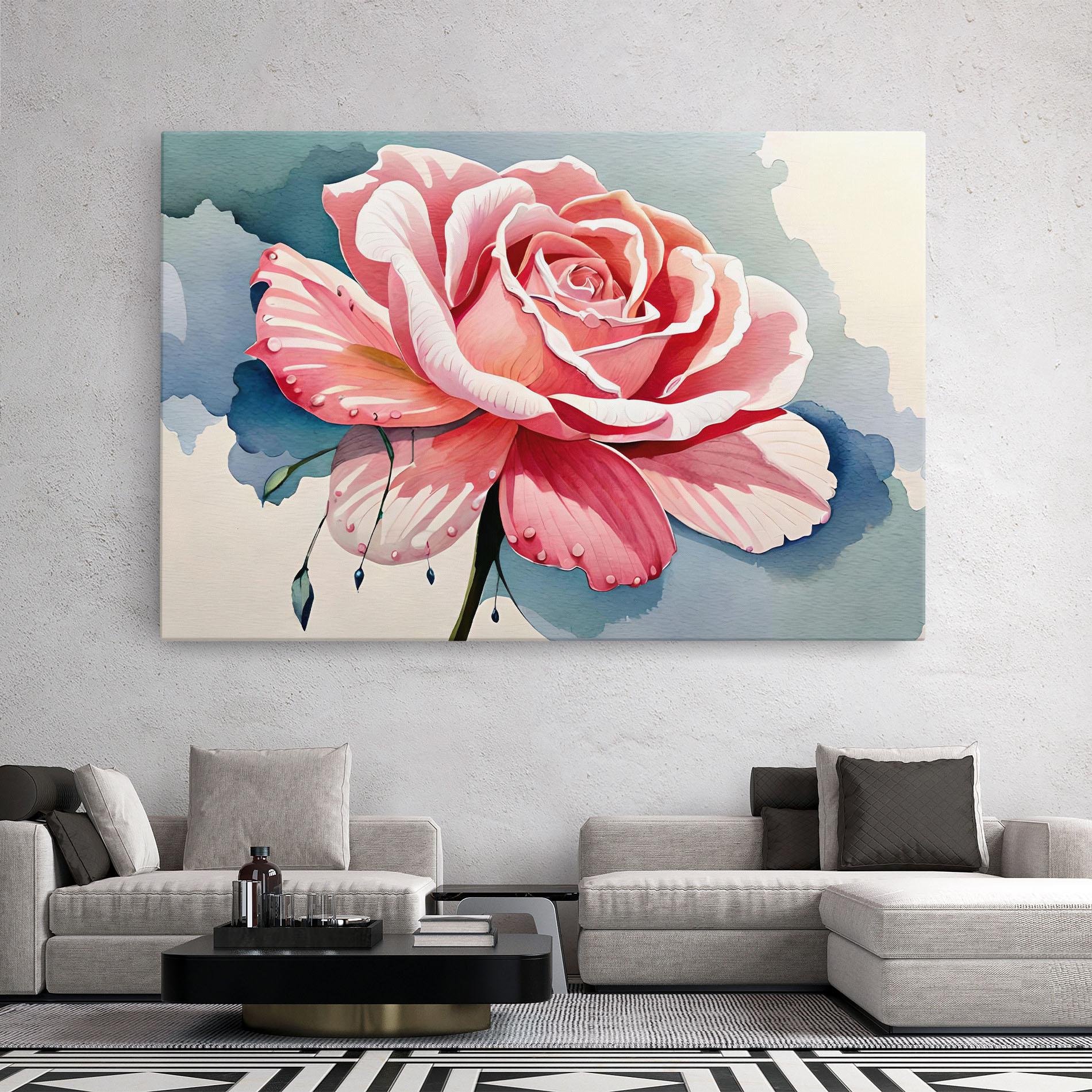 Vászonkép Bih Pink Rose mockup 2