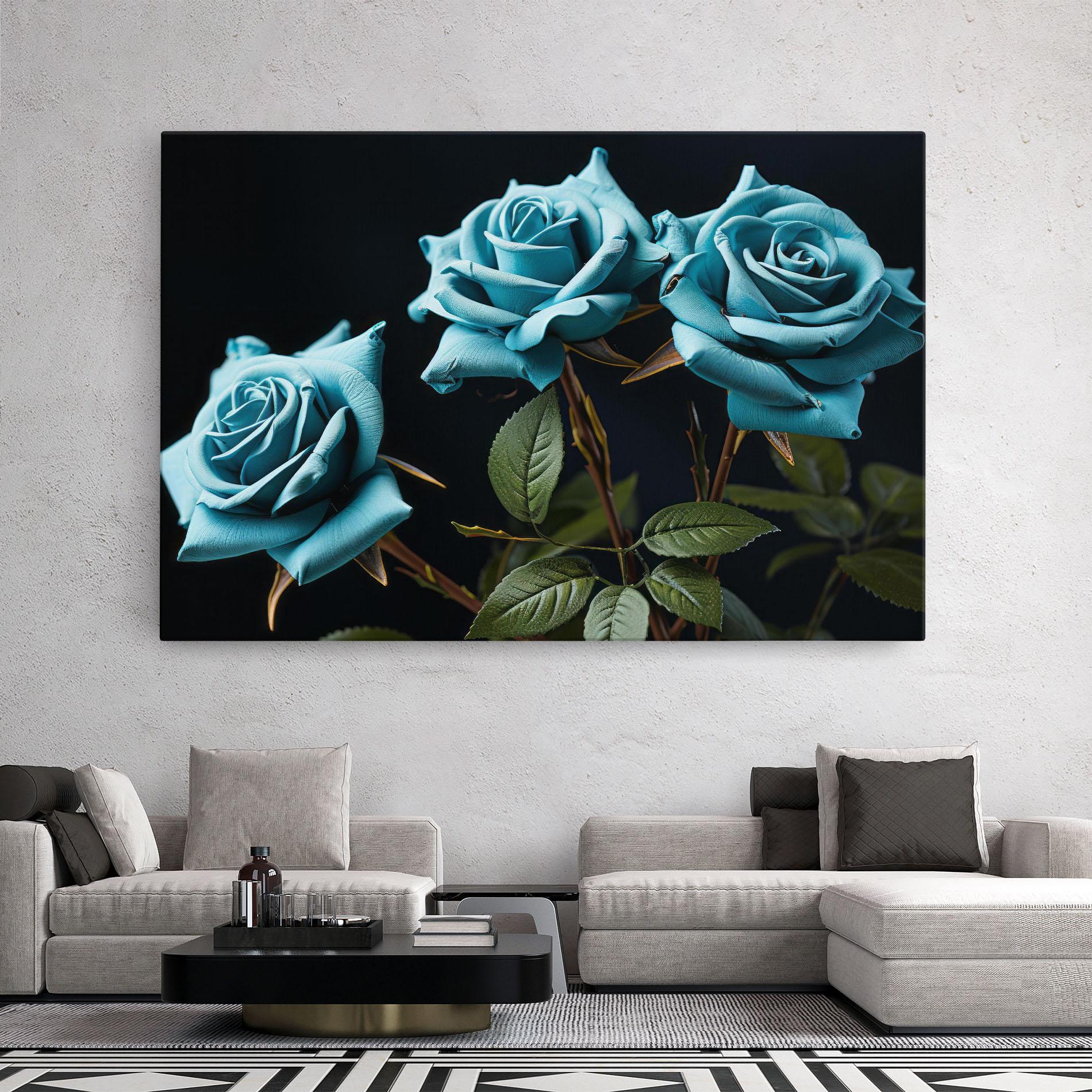 Vászonkép Blue Roses mockup 2