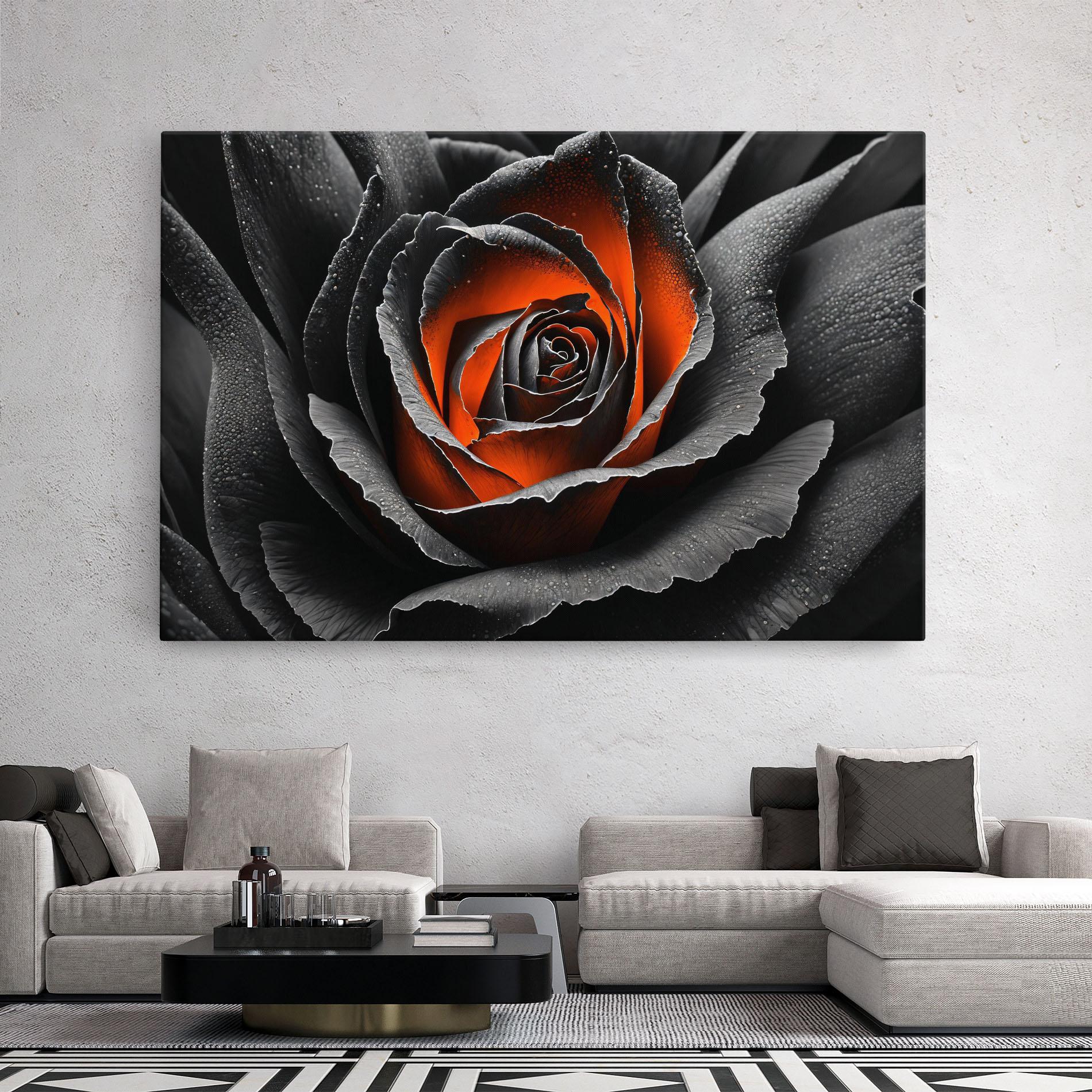 Vászonkép Grey Orange Rose mockup 2