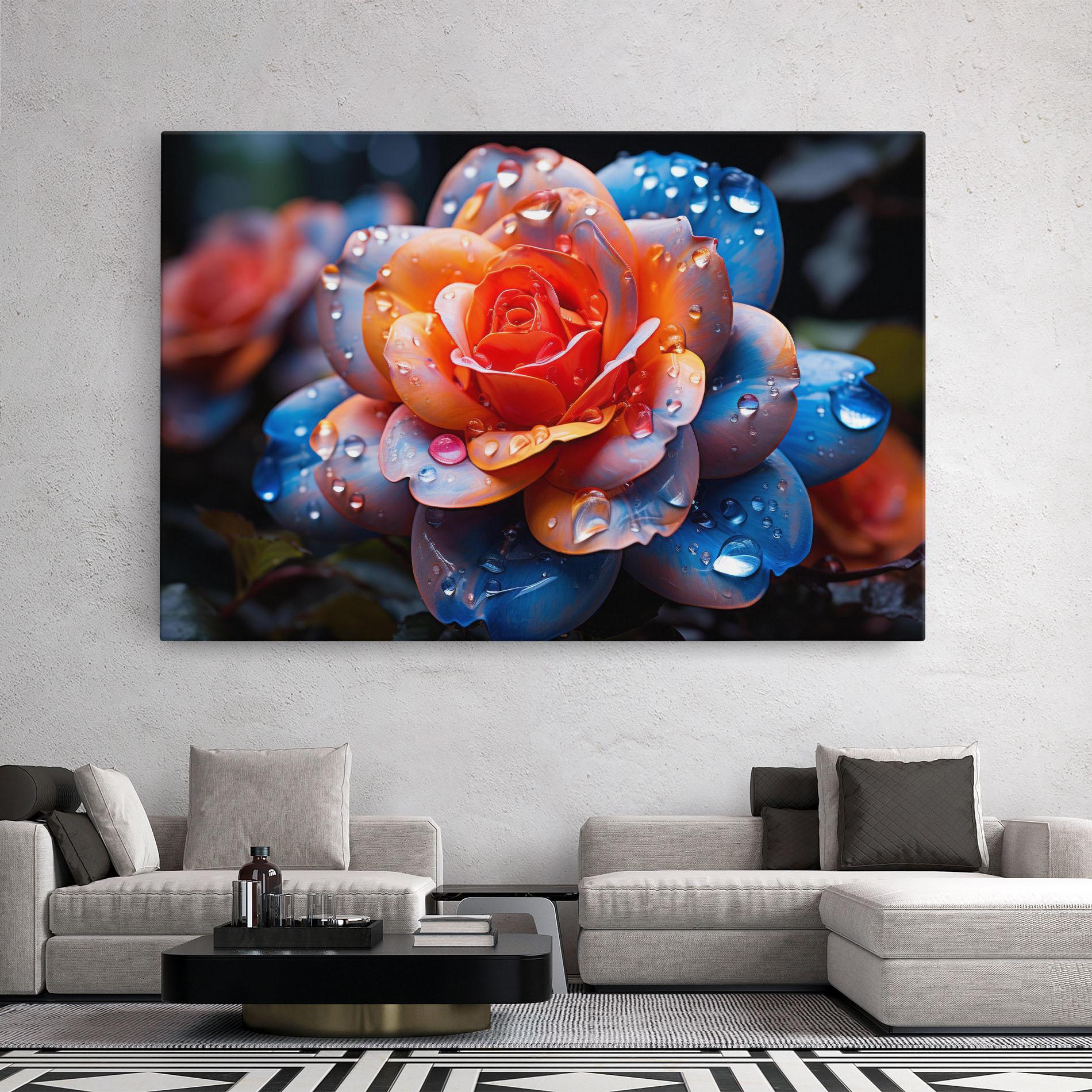 Vászonkép Orange Blue Rose mockup 2