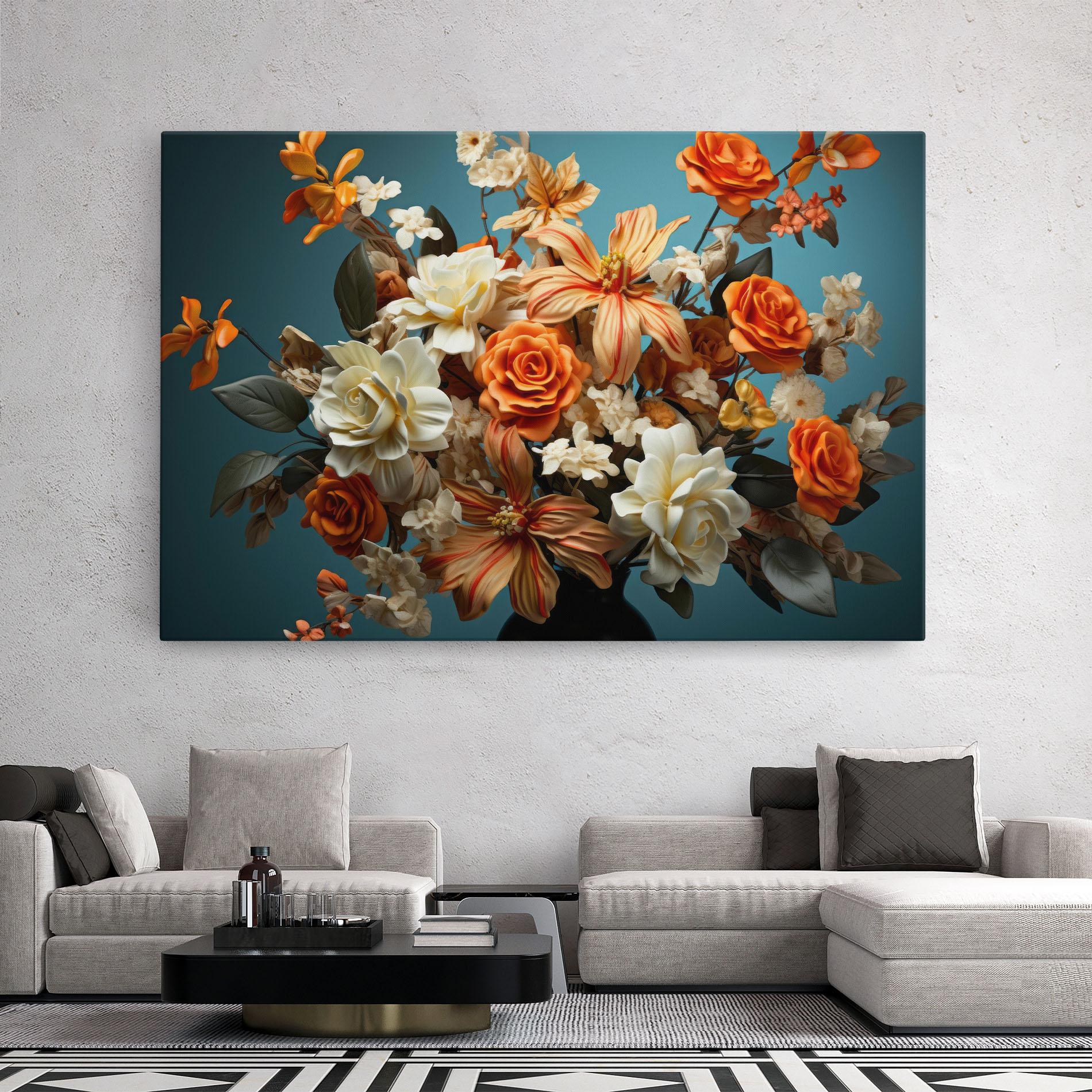 Vászonkép Orange Cream Rose mockup 2